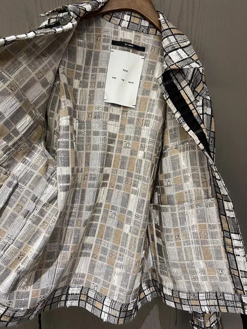 Song For The Mute Song For The Mute Gingham Woven Blazer Jacket Size US M / EU 48-50 / 2 - 5 Thumbnail