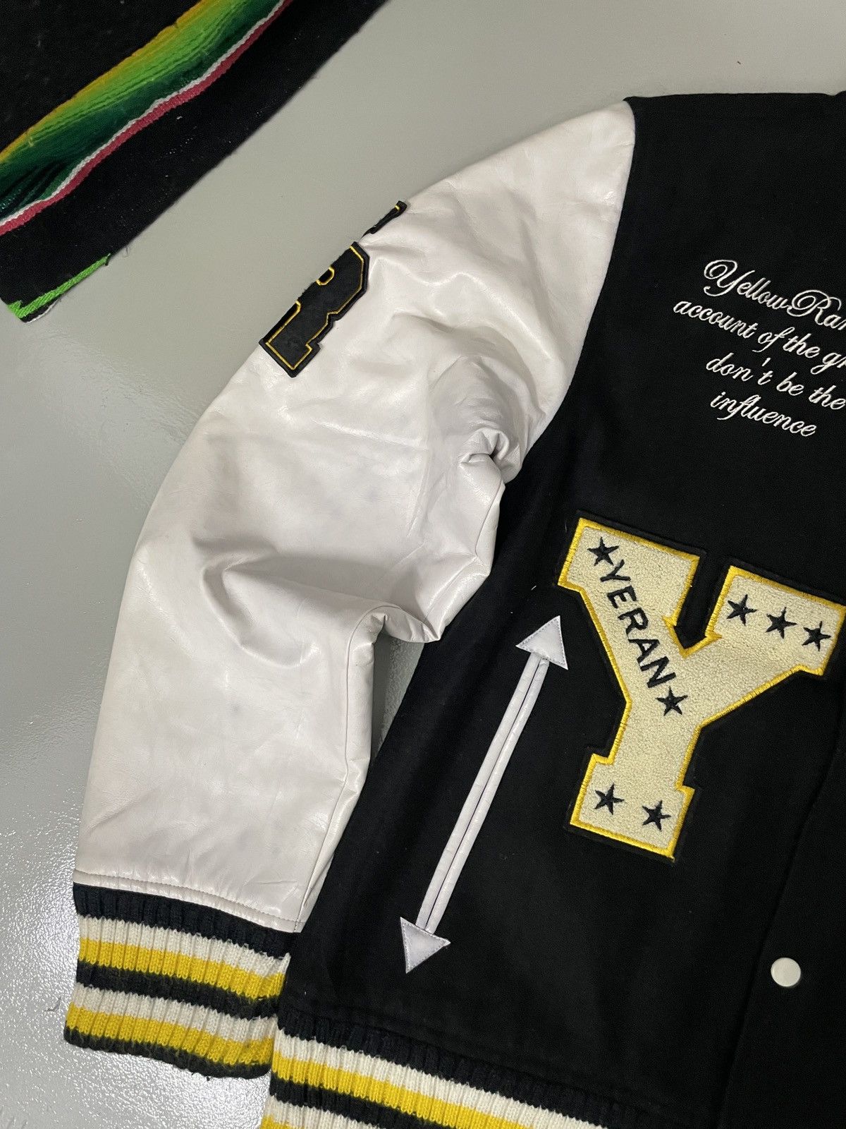 Vintage Vintage Varsity Yellow Ranking Jacket Size US M / EU 48-50 / 2 - 2 Thumbnail