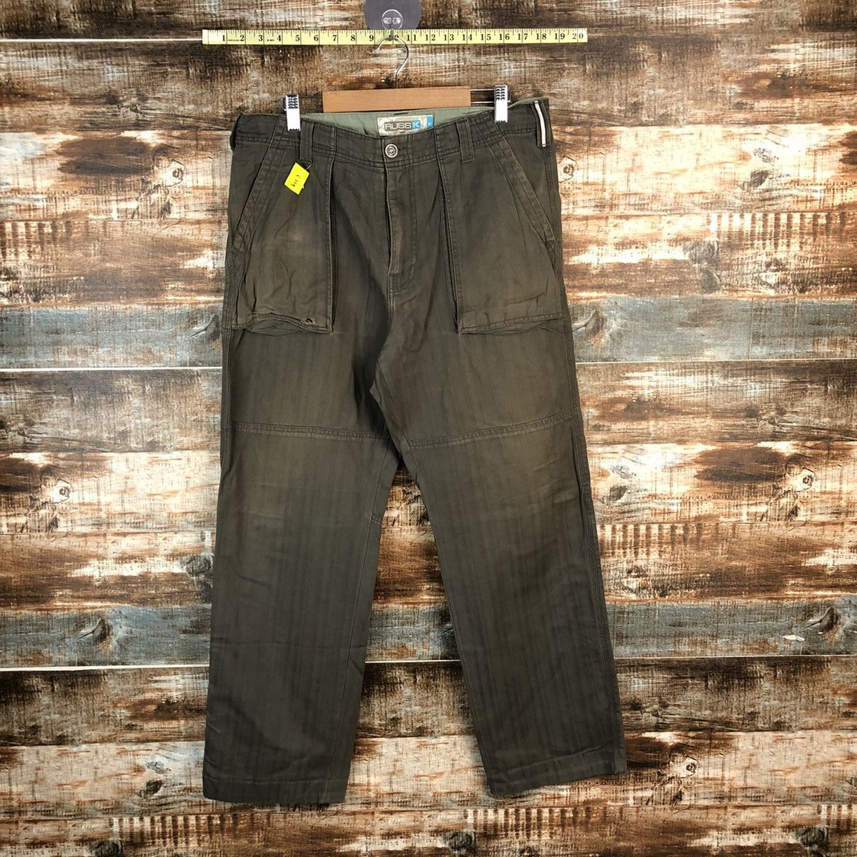 Japanese Brand DL Russ K Brown Cargo vintage Casual Pants #C214 Size US 33 - 1 Thumbnail