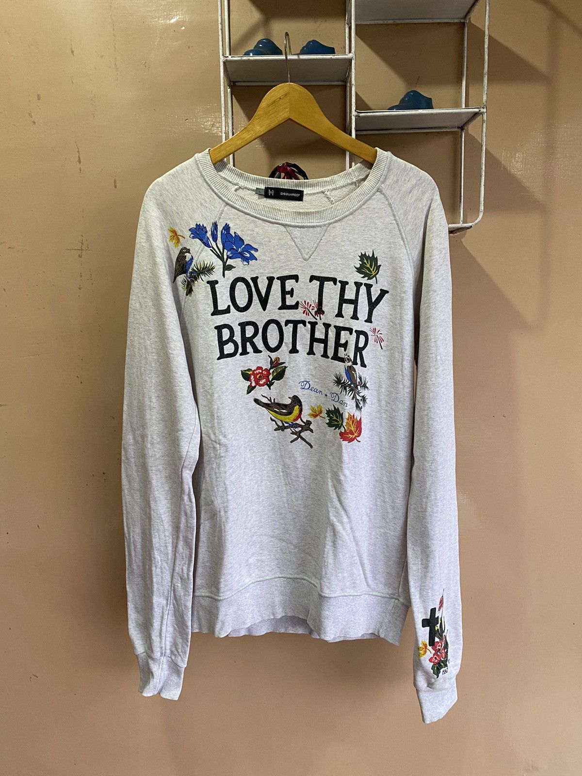 Dsquared2 💸BINDINGOFFER💸Dsquared2 Love Brother Bird Sweatshirt Size US L / EU 52-54 / 3 - 1 Thumbnail