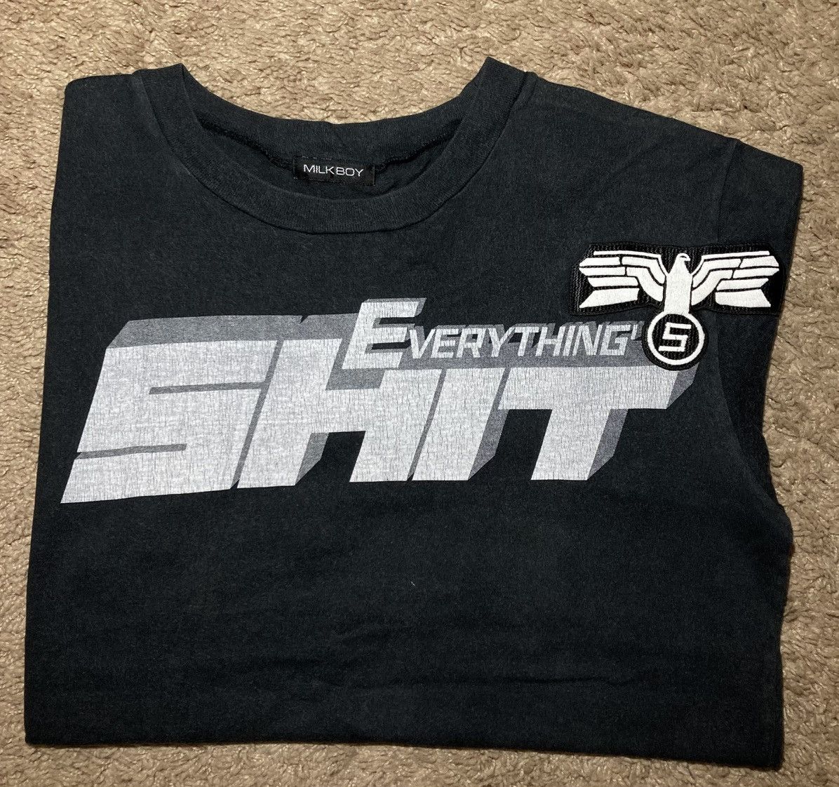 Japanese Brand 2000s Milkboy Everything's Shit Eagle War Symbol Edge 90s Size US S / EU 44-46 / 1 - 1 Thumbnail