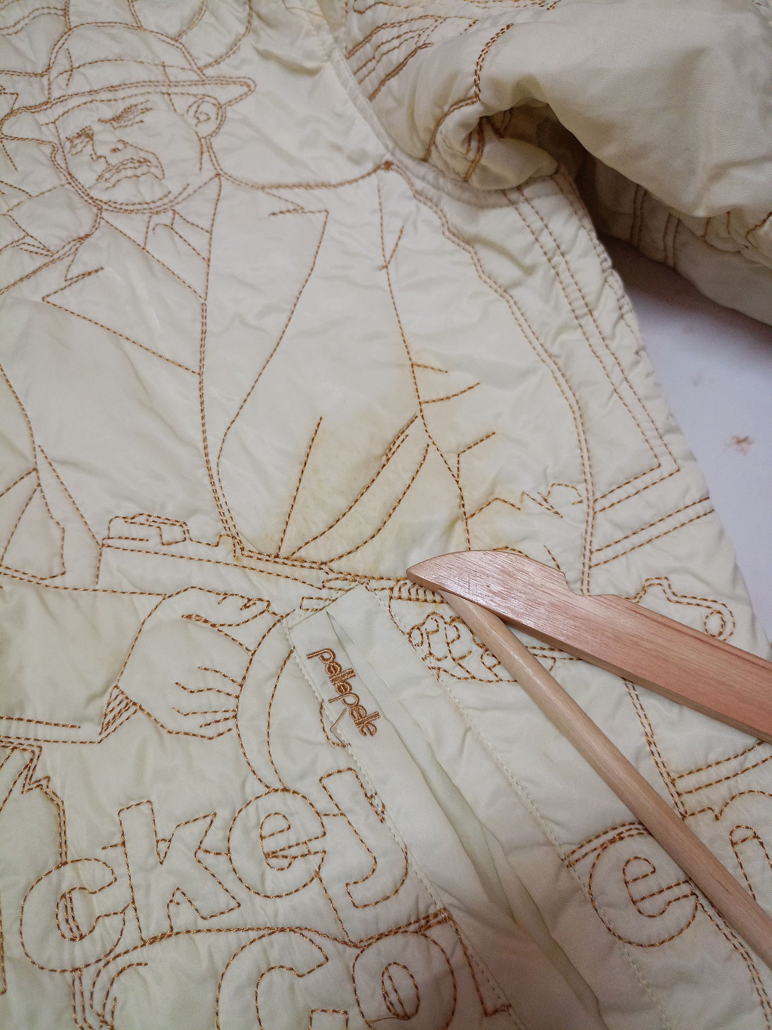 Pelle Pelle 🔥Pelle Pelle 'Gangsters' Embroidered Bomber Jacket 00's🔥 Size US XL / EU 56 / 4 - 2 Thumbnail