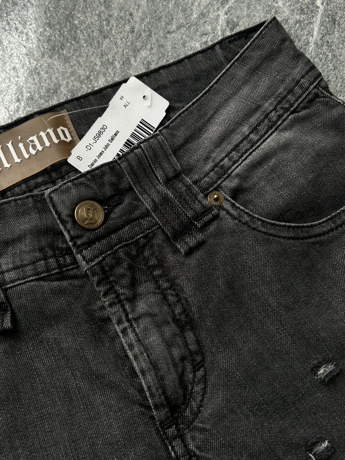 John Galliano Vintage New John Galliano Chic Gray Wash Straight Fit Jeans Size 25" / US 0 / IT 36 - 12 Thumbnail