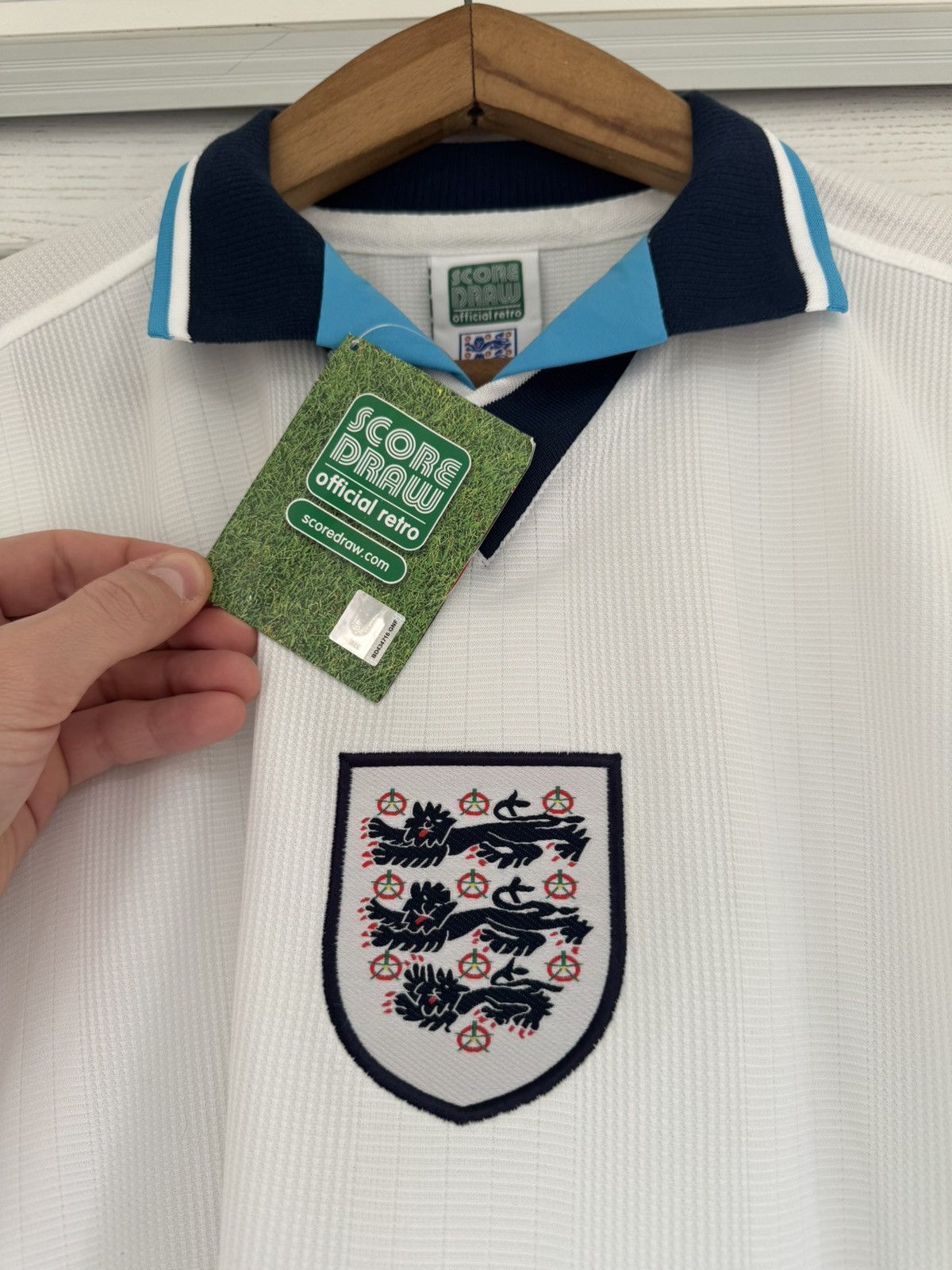 Umbro Vintage England 1996-1997 Score Draw Home Soccer Jersey Kit Size US M / EU 48-50 / 2 - 7 Thumbnail