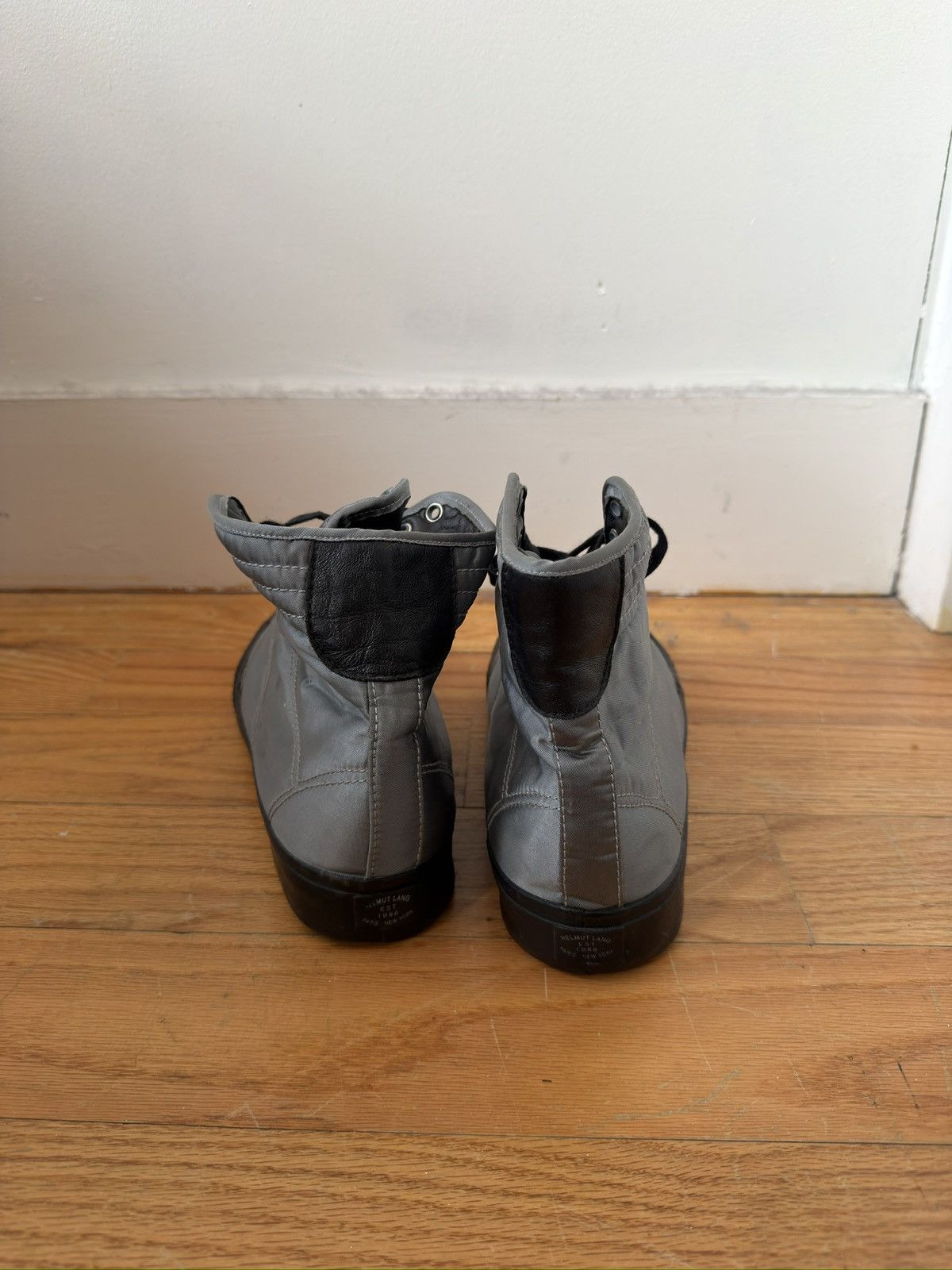 Helmut Lang Silver 3M High-Top Sneakers Size US 8 / EU 41 - 3 Thumbnail