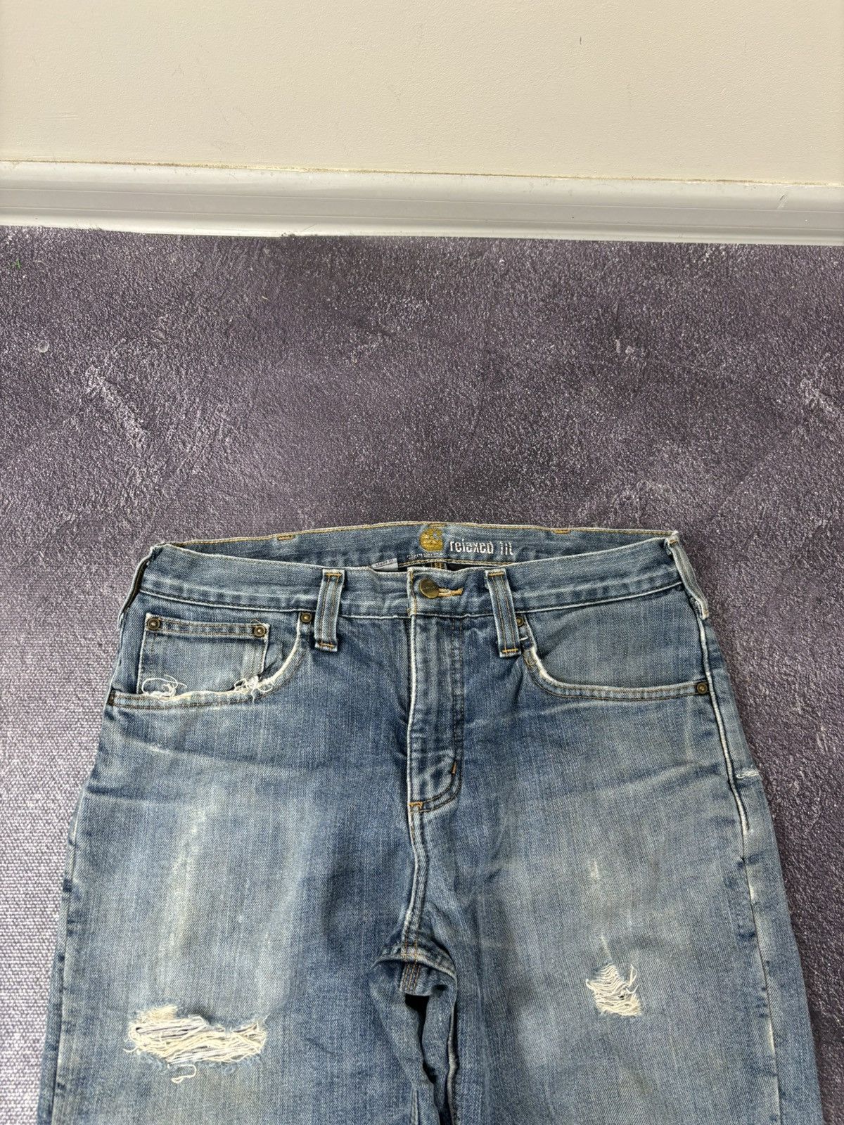 Carhartt Vintage Carhartt Relaxed Fit Blue Work Denim Hype Jeans Size US 32 / EU 48 - 12 Thumbnail