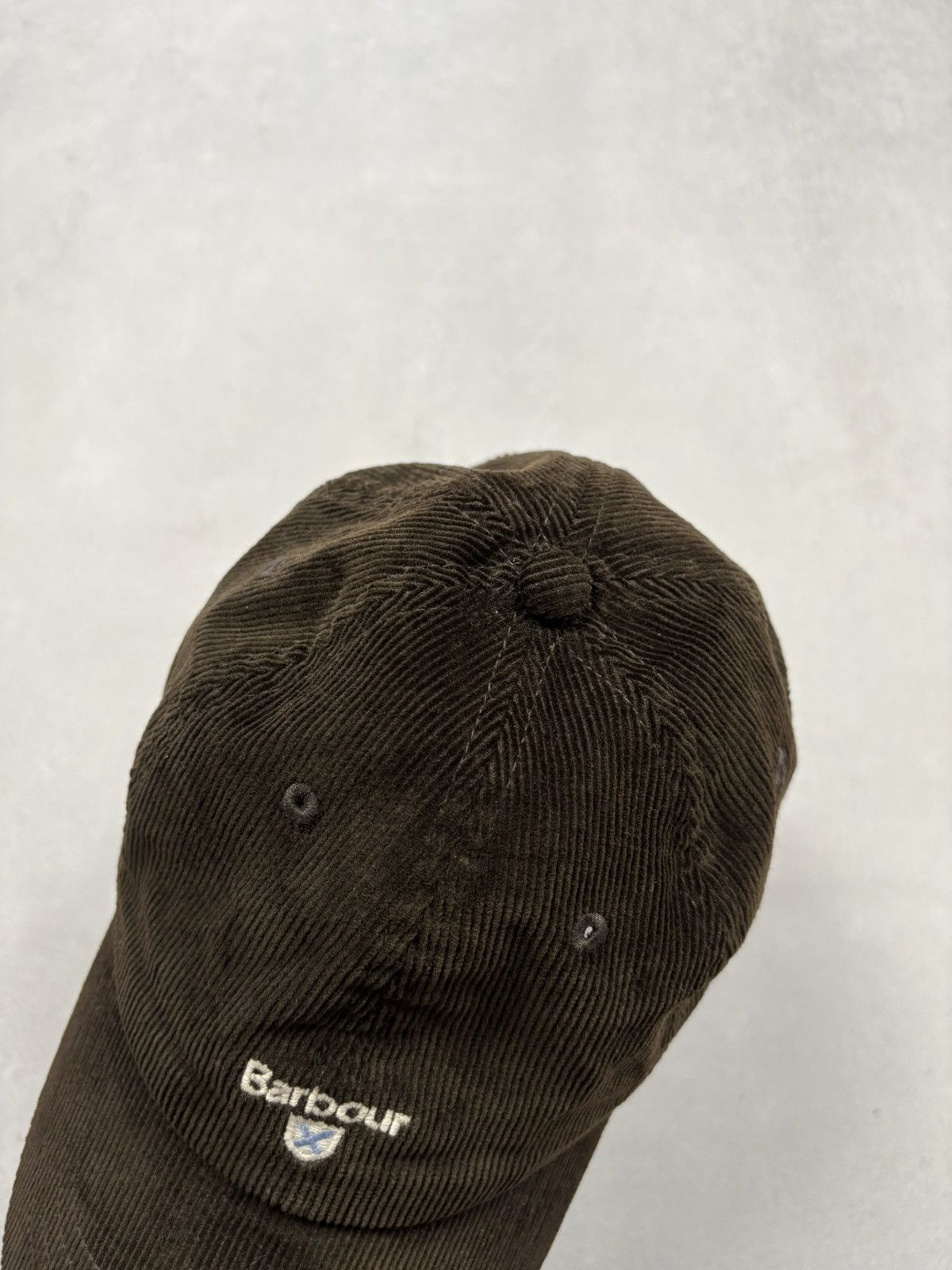 Barbour Barbour Corduroy Baseball Cap Brown Logo Embroidered Vintage Size ONE SIZE - 6 Thumbnail