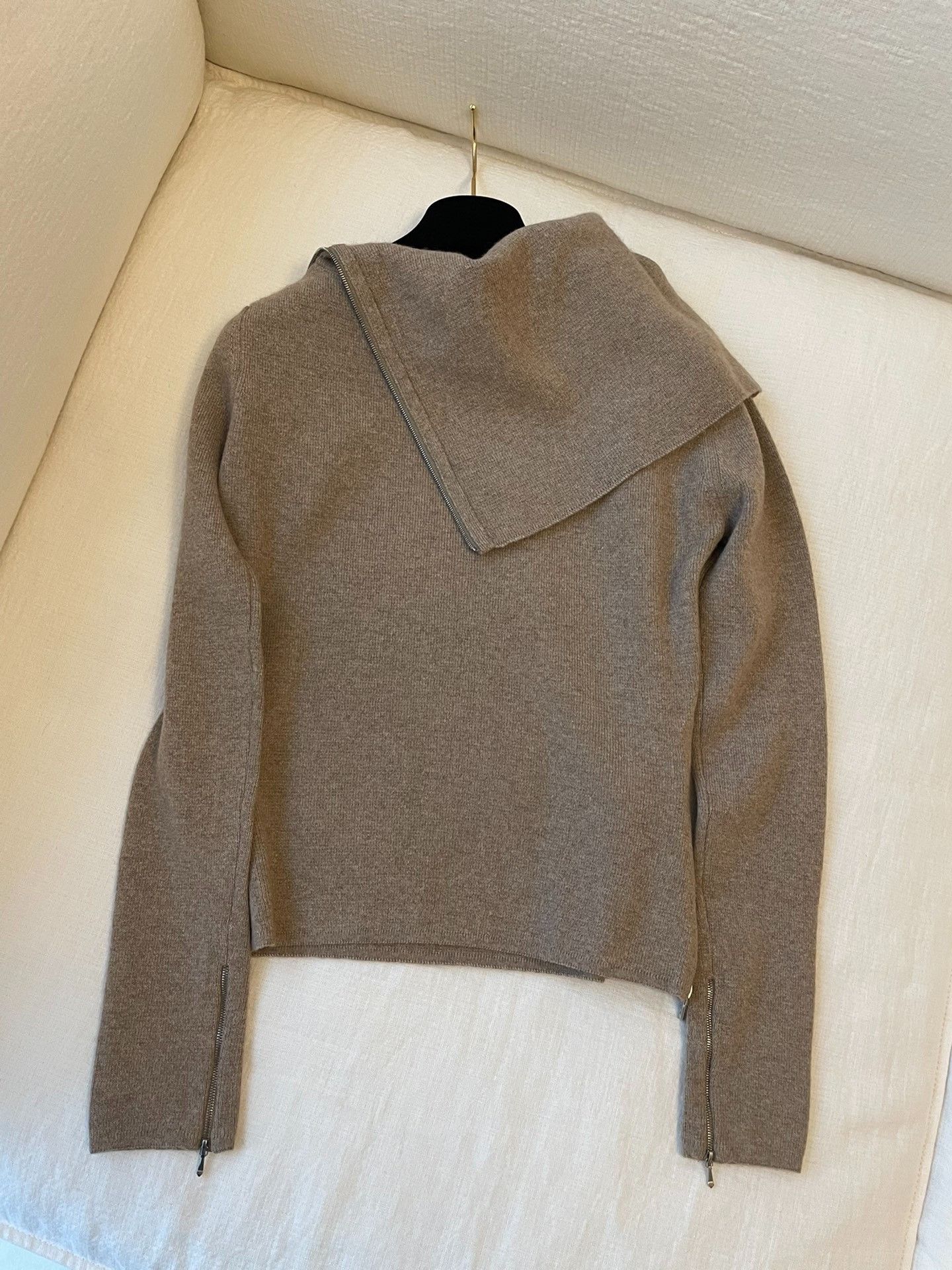 image of Chanel Vintage Cashmere Sweater in Tan, Women's (Size Small)