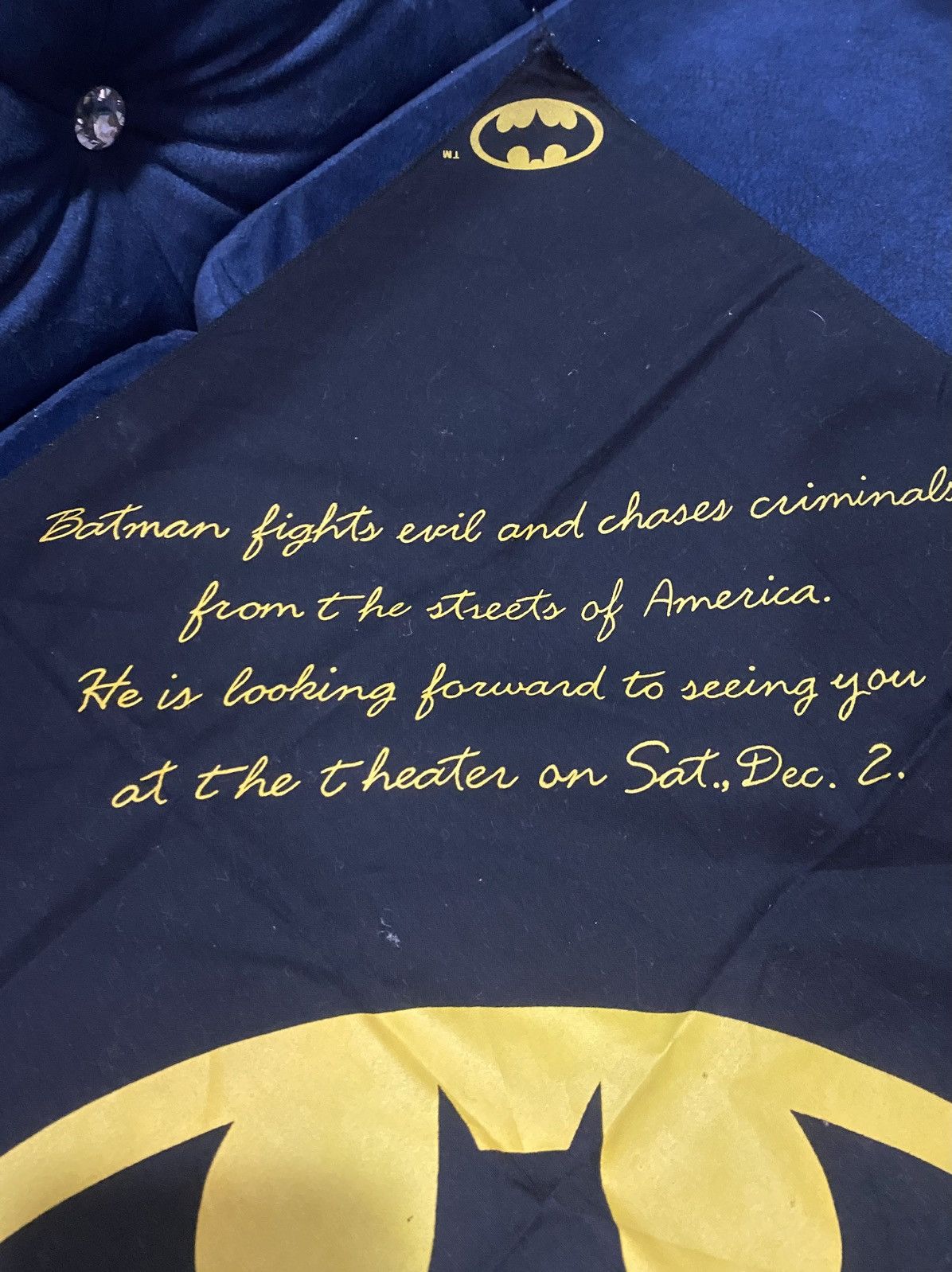 DC Comics × Marvel Comics × Vintage vtg 1989 batman pocket square Size ONE SIZE - 3 Thumbnail