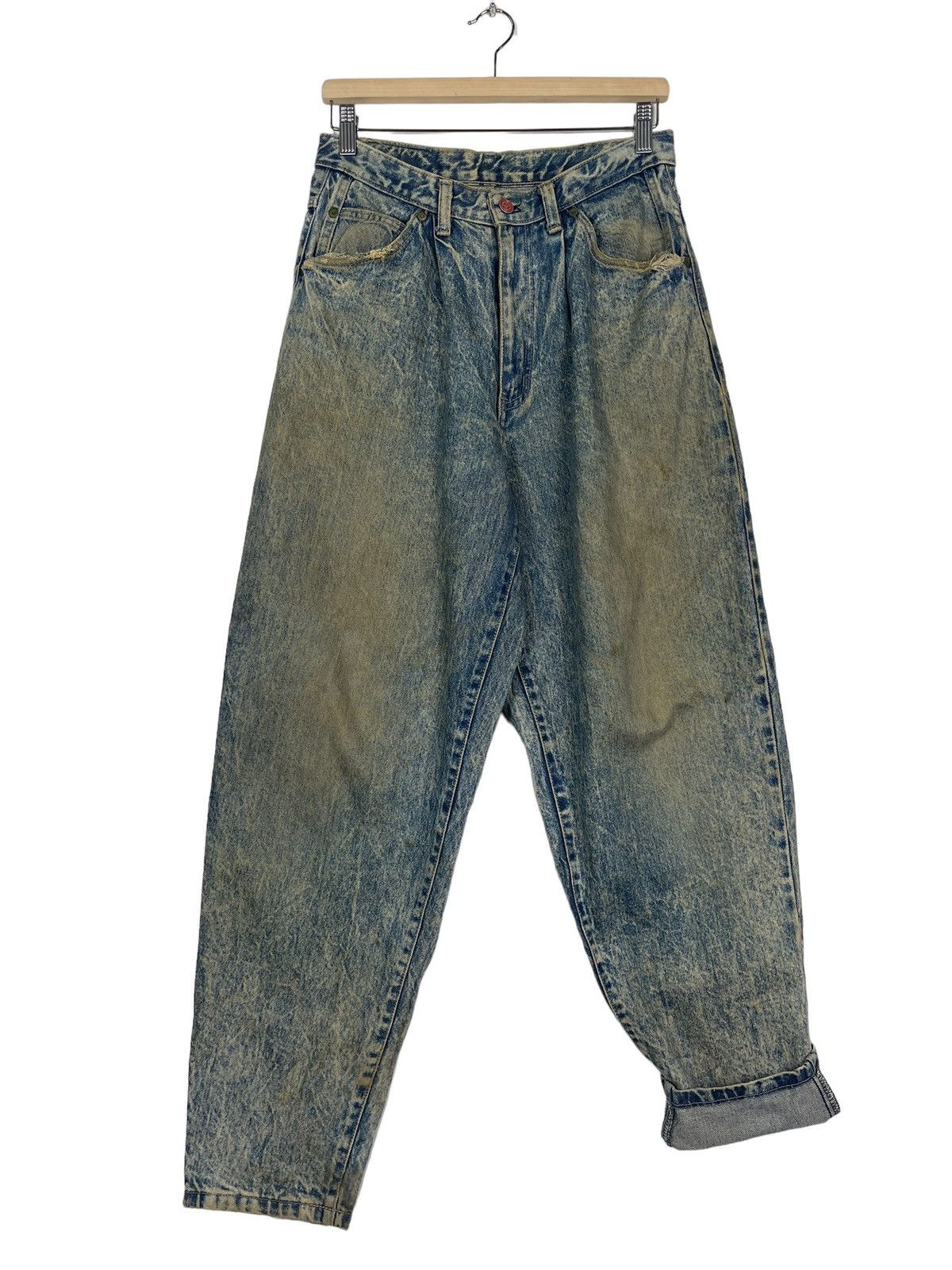 If Six Was Nine 21 City Boys Collection Flare Acid Wash Rusty Jeans Size US 30 / EU 46 - 7 Thumbnail
