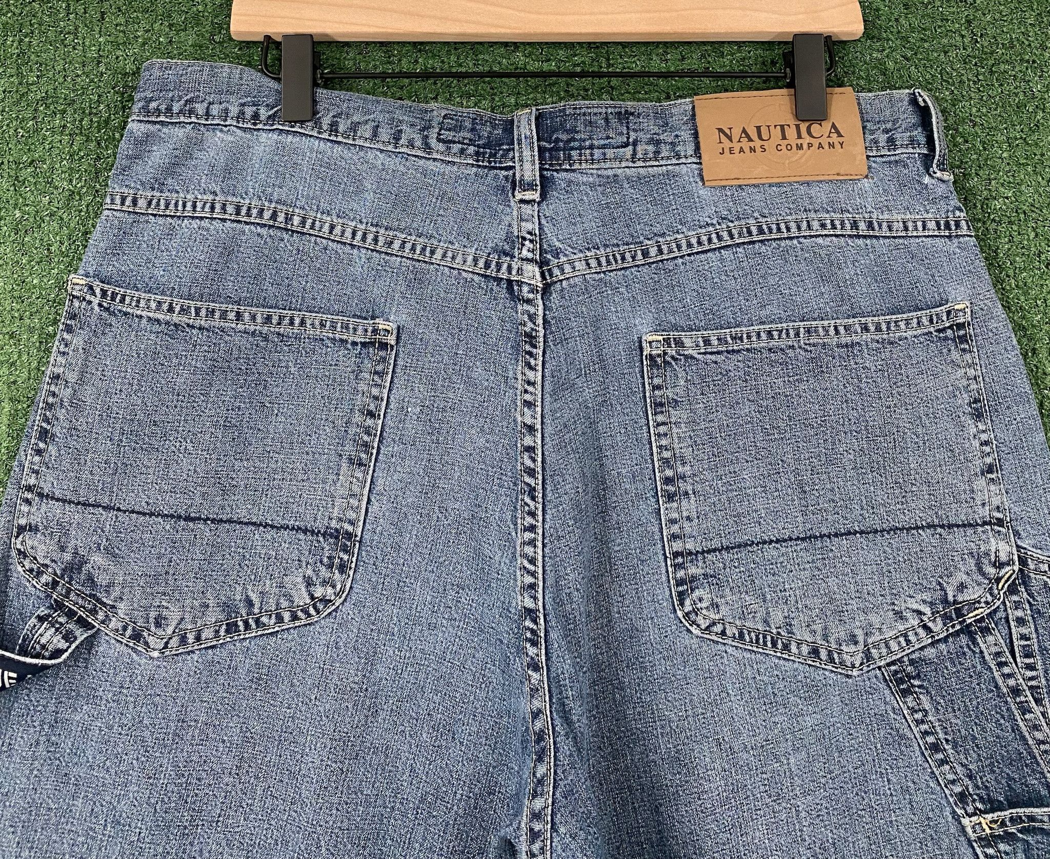 Nautica 90’s Nautica Logo Denim Jean Carpenter Shorts Jorts 34 Size US 34 / EU 50 - 7 Thumbnail