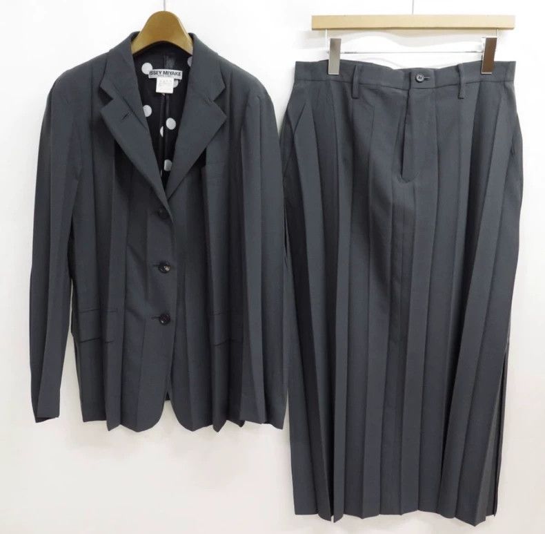 Issey Miyake issey miyake size:2 Pleated polka dot suit dress Size 42" / US 20 - 1 Thumbnail