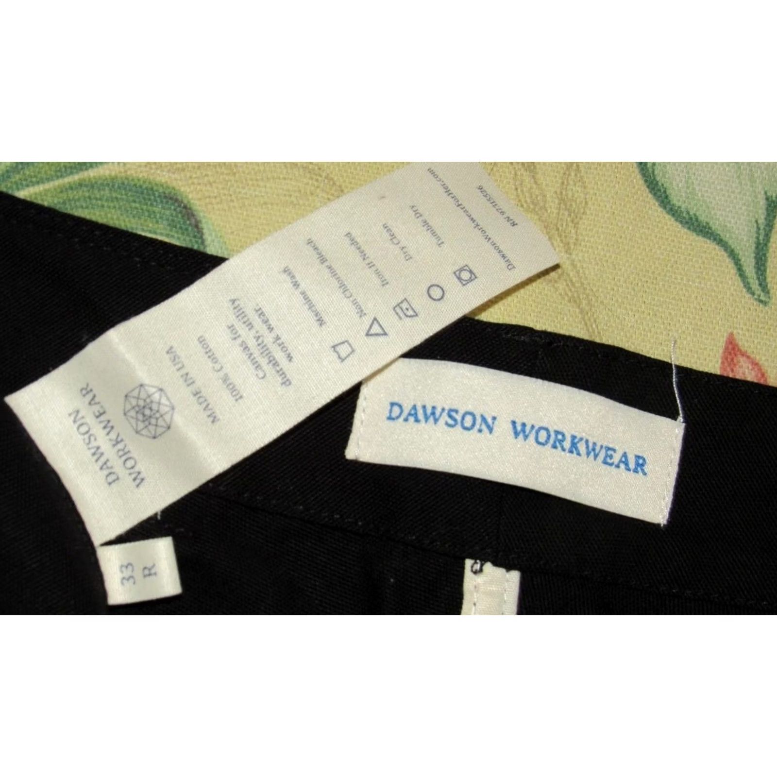 Denime DAWSON WORKWEAR x XENA Black Canvas Denim Jeans Womens 33 x 30 Size 24" / US 00 / IT 34 - 6 Thumbnail