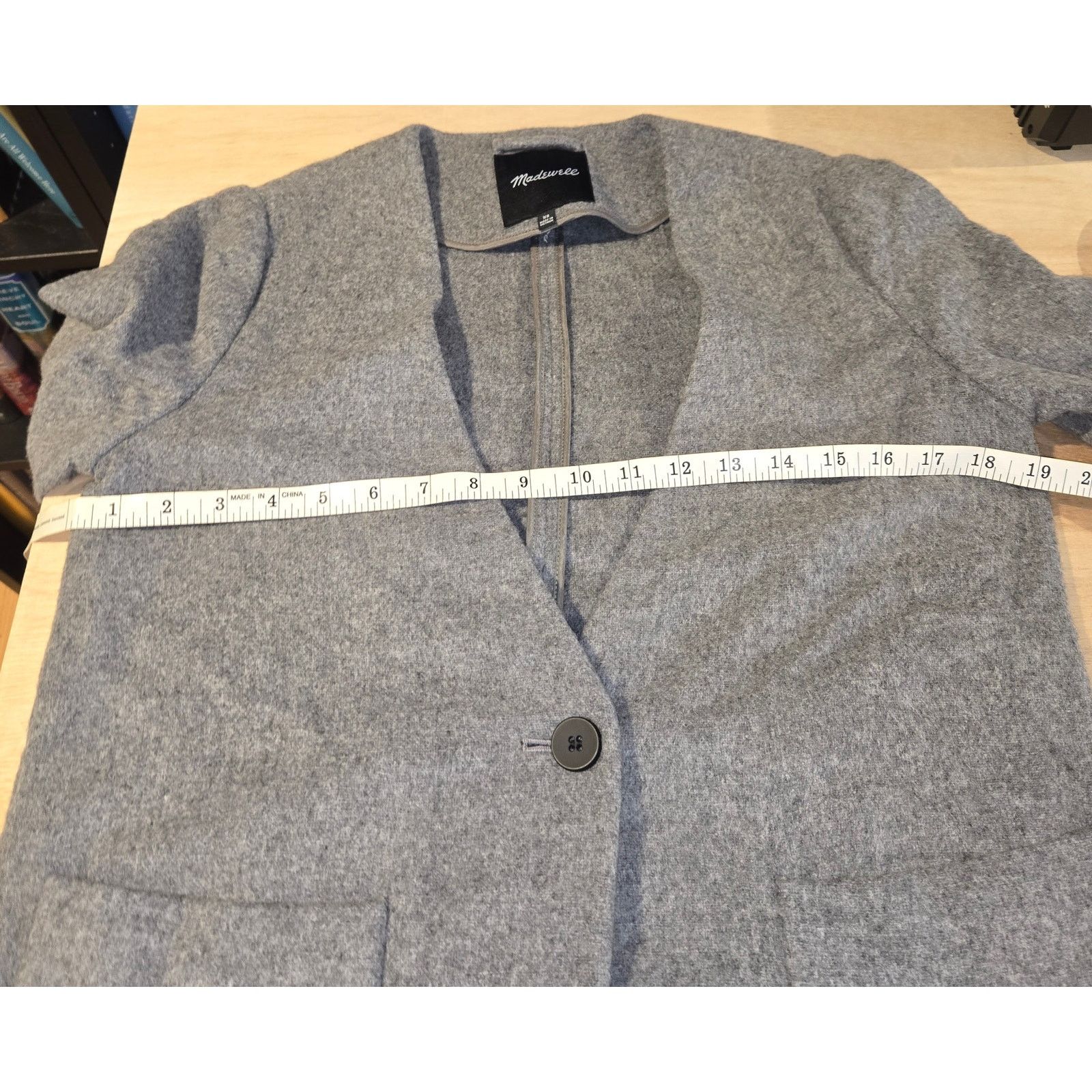 Madewell Madewell Gray Wool Blend Carrington Blazer XS Gilmore style Size XS / US 0-2 / IT 36-38 - 5 Thumbnail