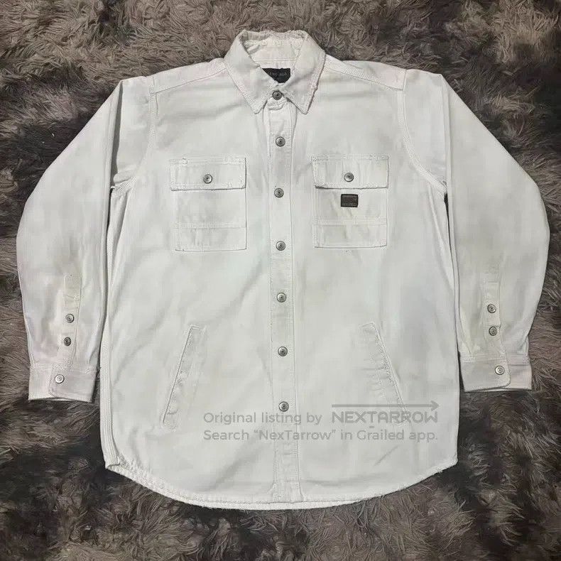 Balenciaga Balenciaga Distressed Denim Jacket Size US M / EU 48-50 / 2 - 1 Thumbnail