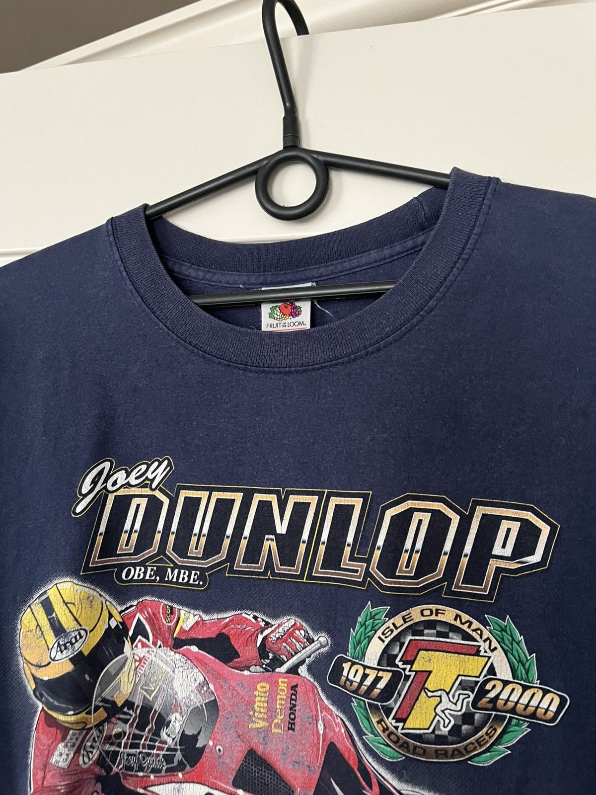Vintage Vintage Joey Dunlop Honda Racing Isle of Man Road Race Tee Size US XXL / EU 58 / 5 - 9 Thumbnail