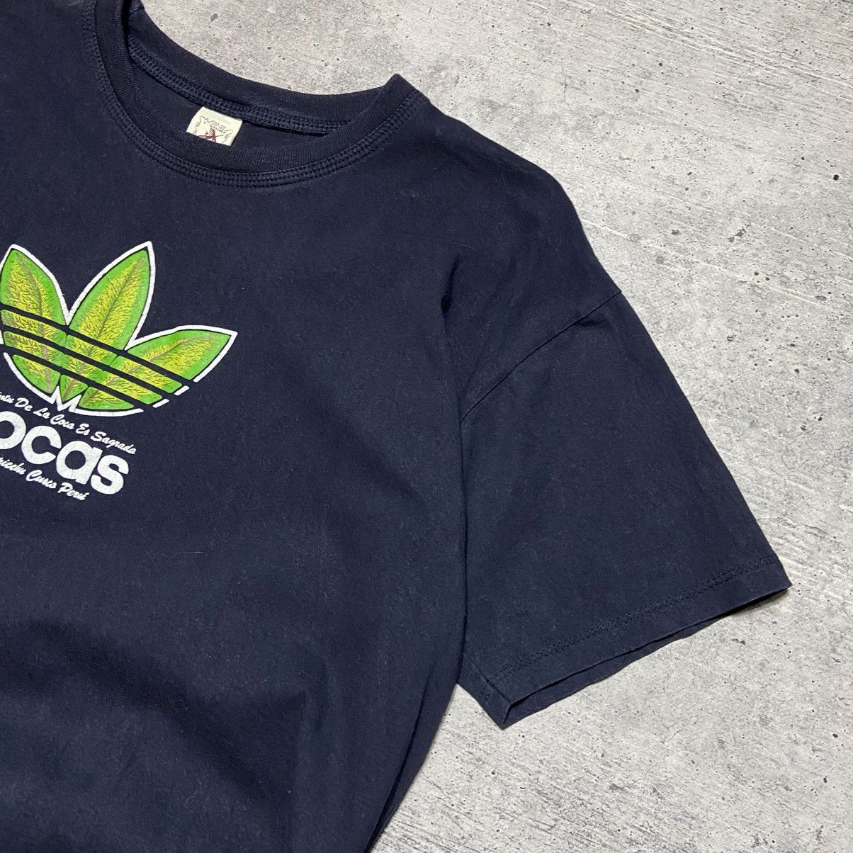 Vintage 📌 Adult Humor Cocas Adidas Marijuana T-Shirt Size US L / EU 52-54 / 3 - 2 Thumbnail