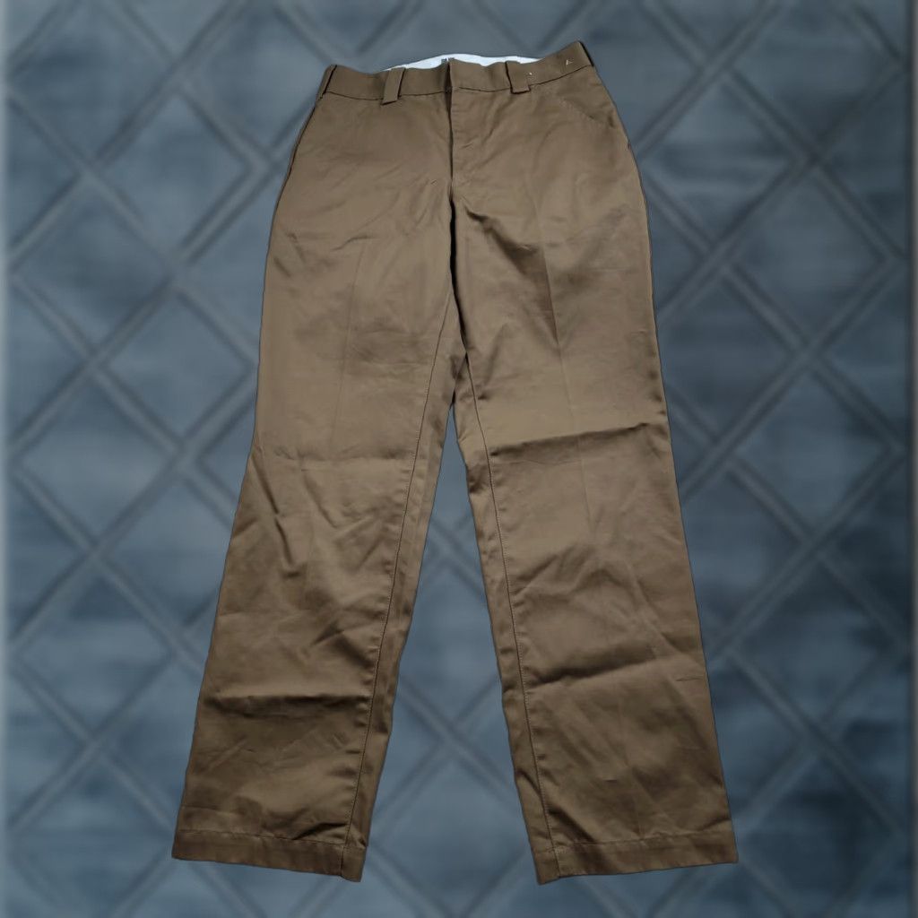 Uniqlo VINTAGE Uniqlo U Work Pants Mens Brown Regular Fit Cotton Blend Straight Leg 29 Size US 29 - 1 Thumbnail
