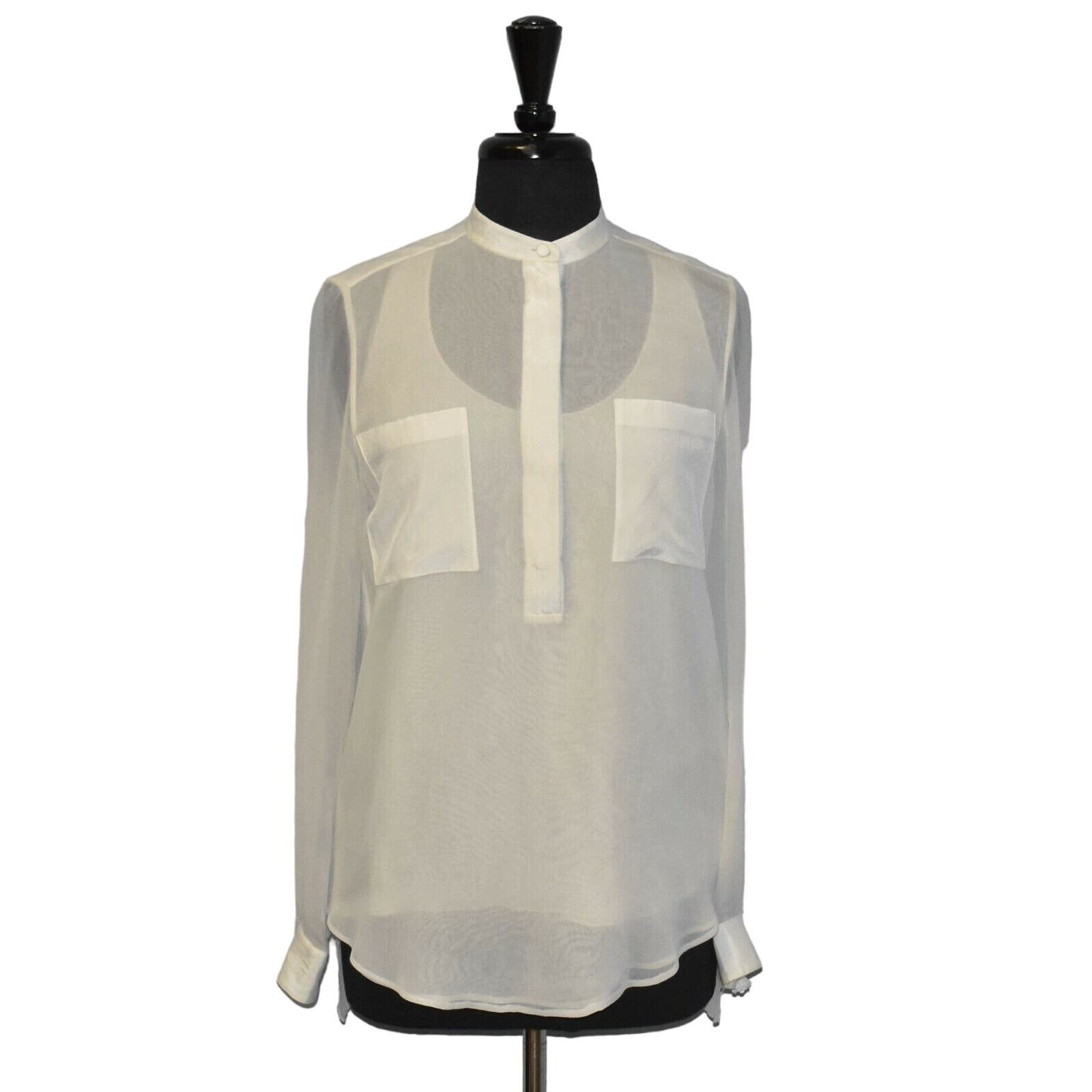 3.1 Phillip Lim 3.1 PHILLIP LIM White Silk Patch Pockets Blouse With Tank 4 Size S / US 4 / IT 40 - 1 Thumbnail