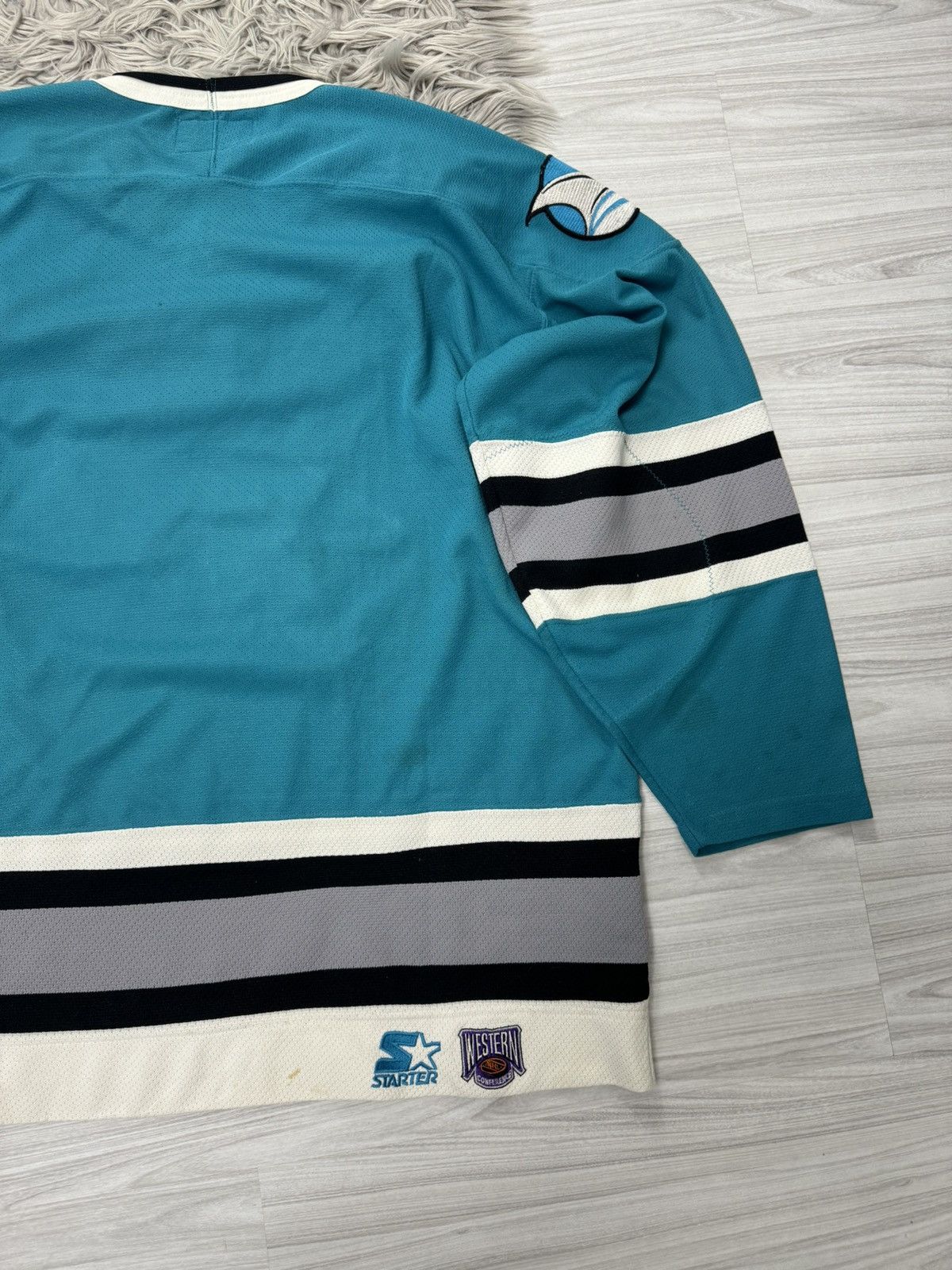 Starter × Vintage Vintage 90s Starter San Jose Sharks Hockey Jersey Size US XL / EU 56 / 4 - 13 Thumbnail