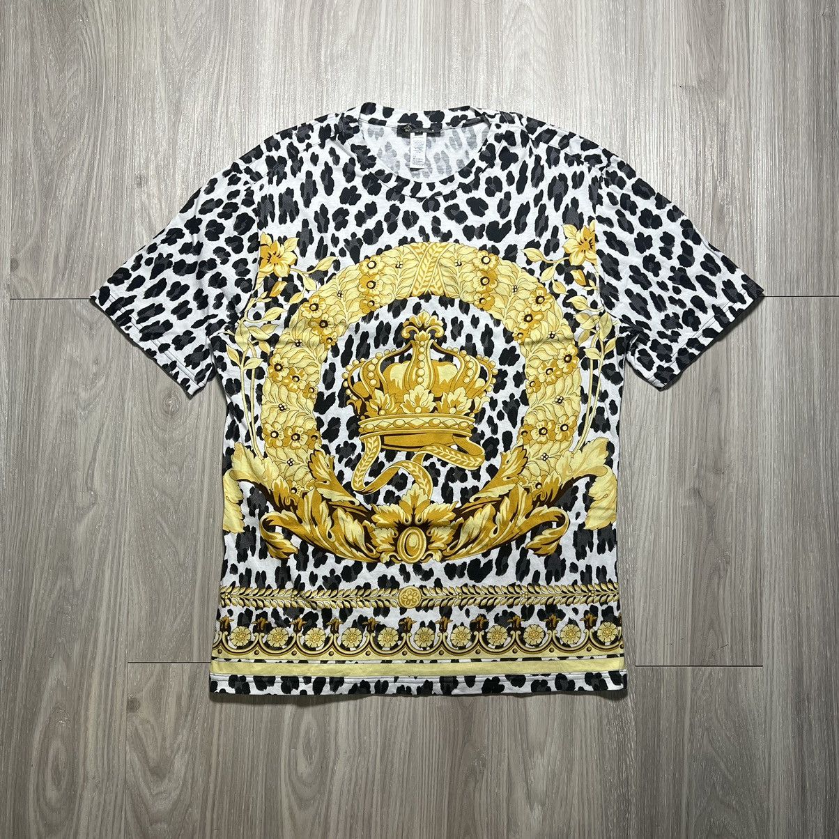Versace Versace Yellow Gold Baroque Animalier Tee Size US M / EU 48-50 / 2 - 1 Thumbnail