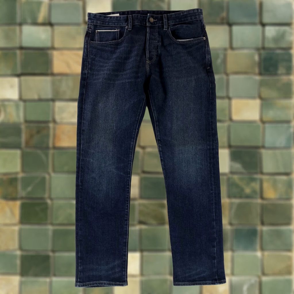 Banana Republic Banana Republic Jeans Selvedge Japanese Kaihara Slim Mens 31x30 32x29.5 Actual Blue Straight Jeans Mens Size US 31 - 1 Thumbnail