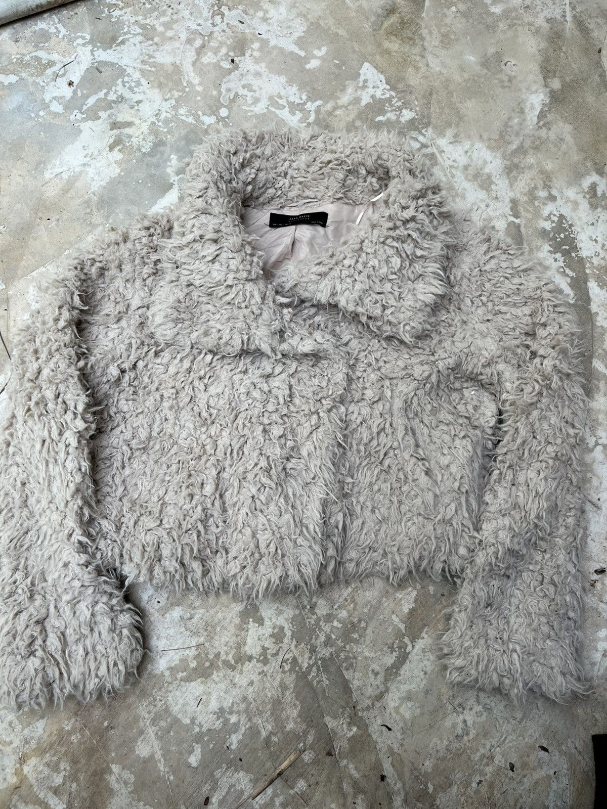 Zara 💥Zara Basic Faux Fur Boxy Coat Size L / US 10 / IT 46 - 10 Thumbnail