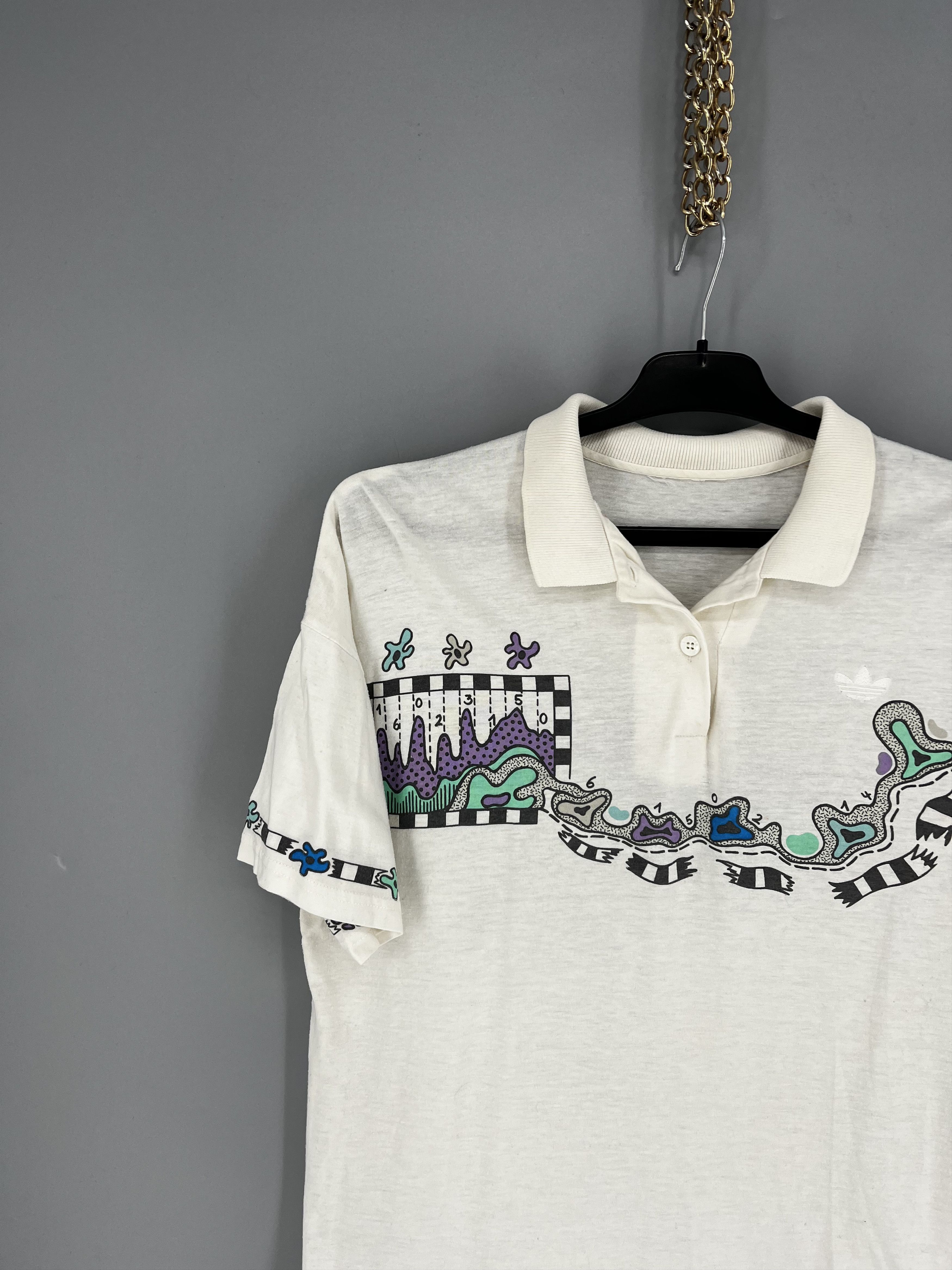 Adidas VTG Adidas Steffi Graf floral film logo flower Andre Agassi Size US S / EU 44-46 / 1 - 4 Thumbnail