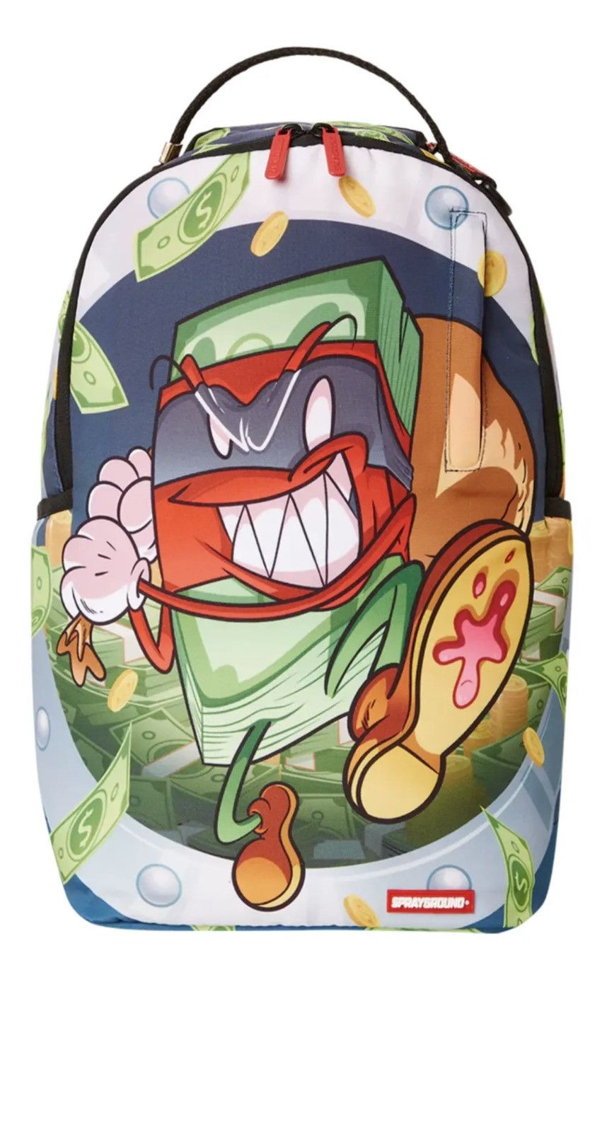 image of Sprayground Next Step Backpack Money Bags Busting Out Bag, Men's