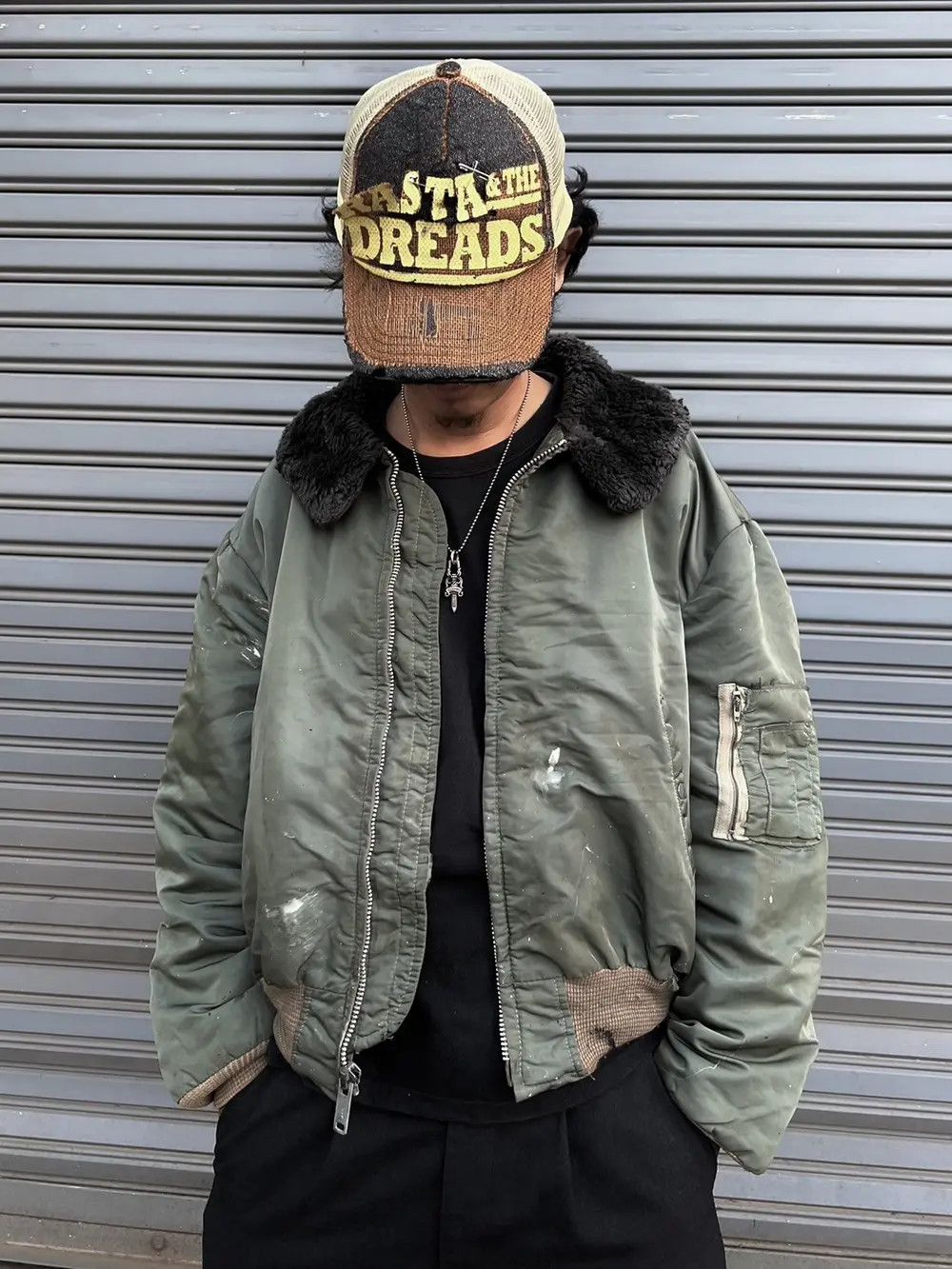 Vintage SOLD* Vintage 70s Golden Fleece Bomber Military Jacket Size US L / EU 52-54 / 3 - 1 Thumbnail