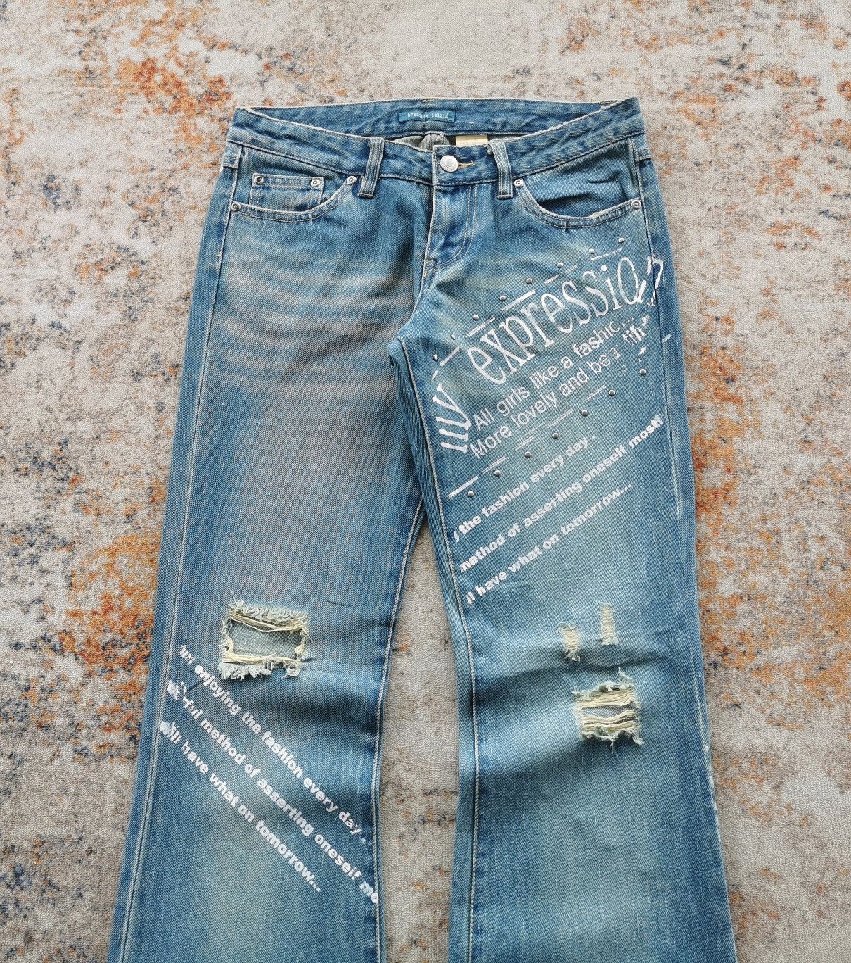Japanese Brand Treasure Island Flare Bootcut Jeans Size 29" - 2 Thumbnail