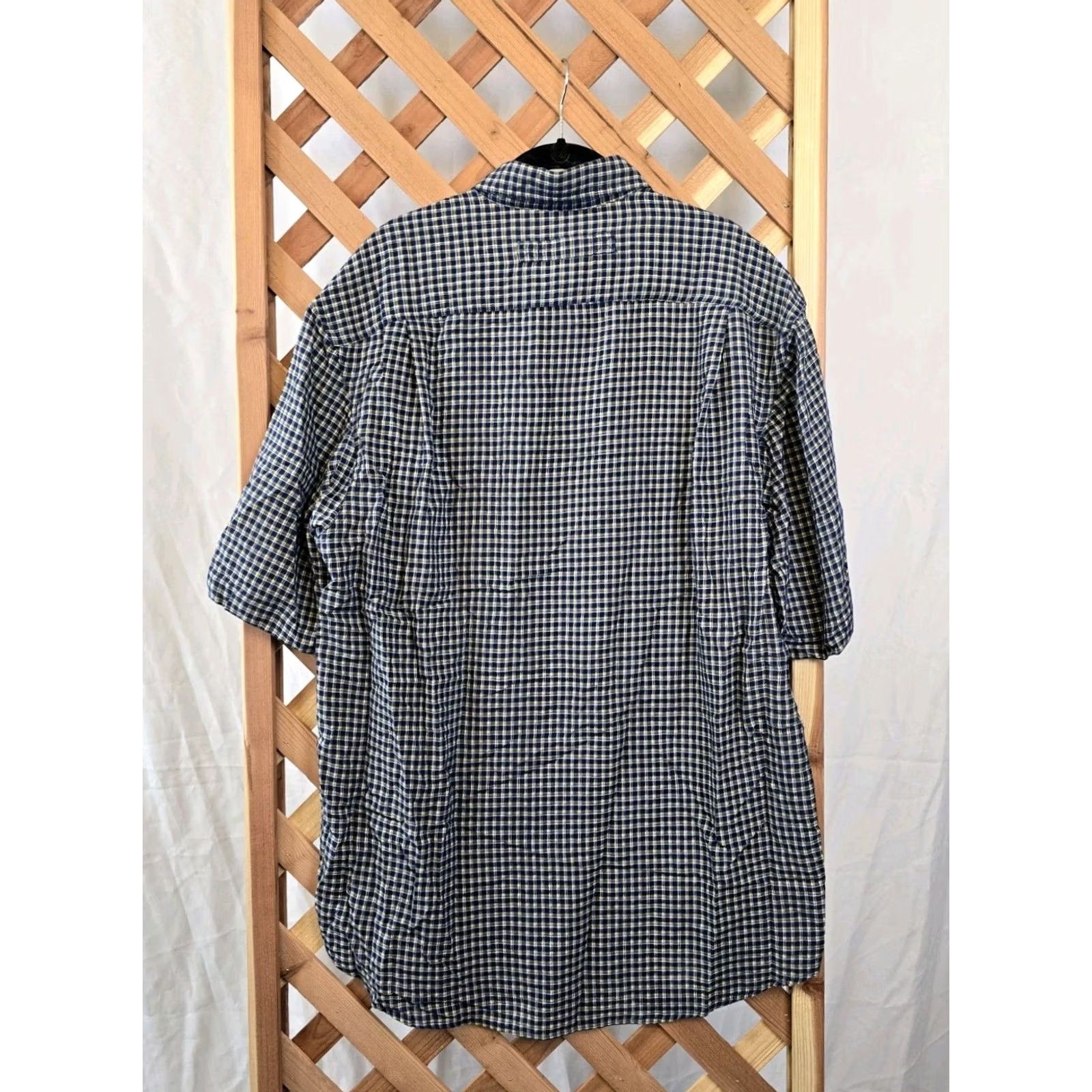 CO Duluth Men’s Short Sleeve Button-Down Plaid Shirt - Size L, Multicolor, Polyester, Rayon, Button-Up, Casual, Travel, Classic Outdoor Size US L / EU 52-54 / 3 - 8 Thumbnail