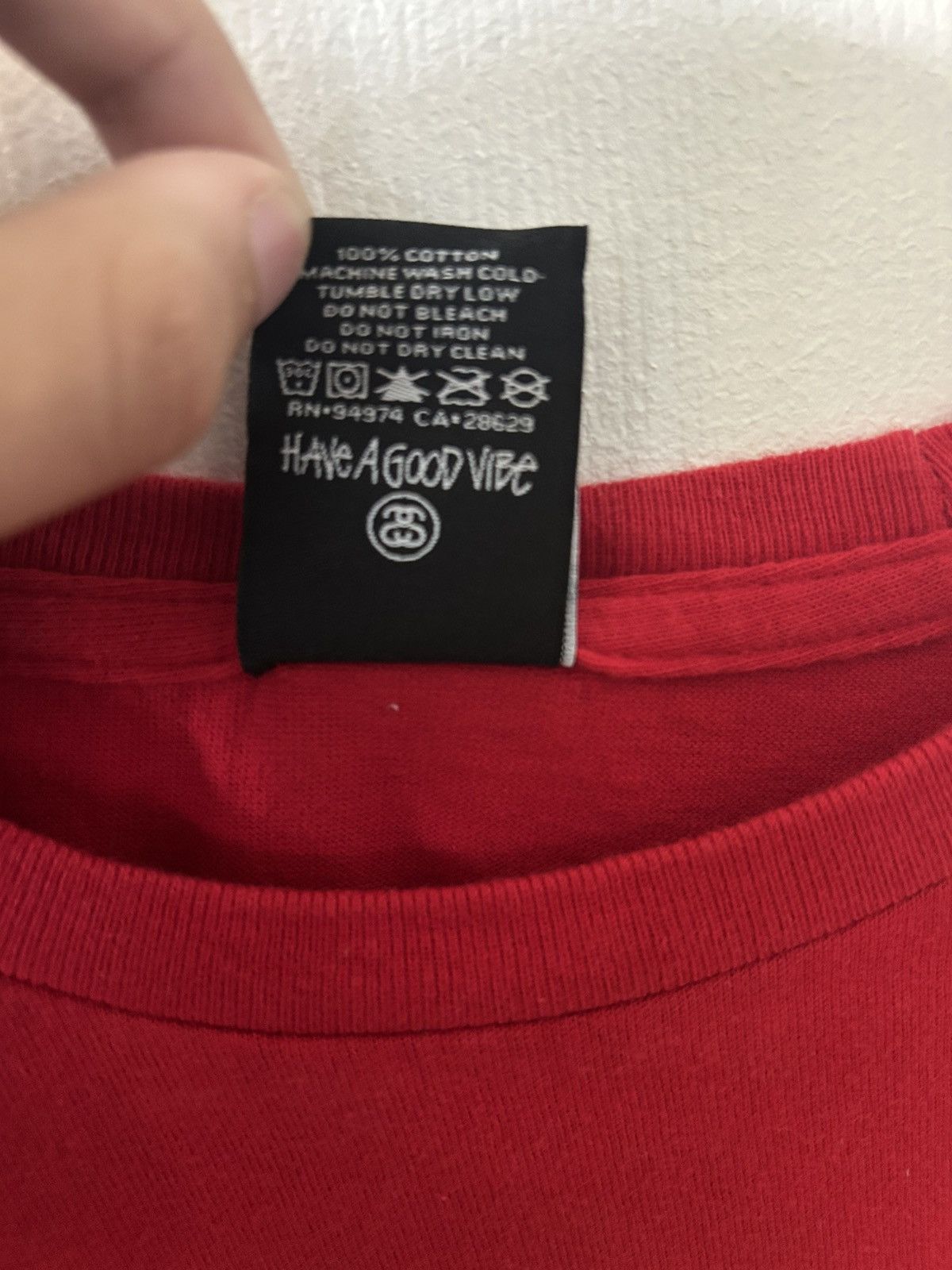 Stussy Stussy Basic Tee Red Size Medium Size US M / EU 48-50 / 2 - 4 Thumbnail