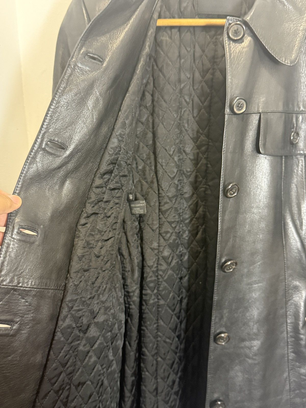 Prada 90’s Leather Belted Jacket Size S / US 4 / IT 40 - 11 Thumbnail