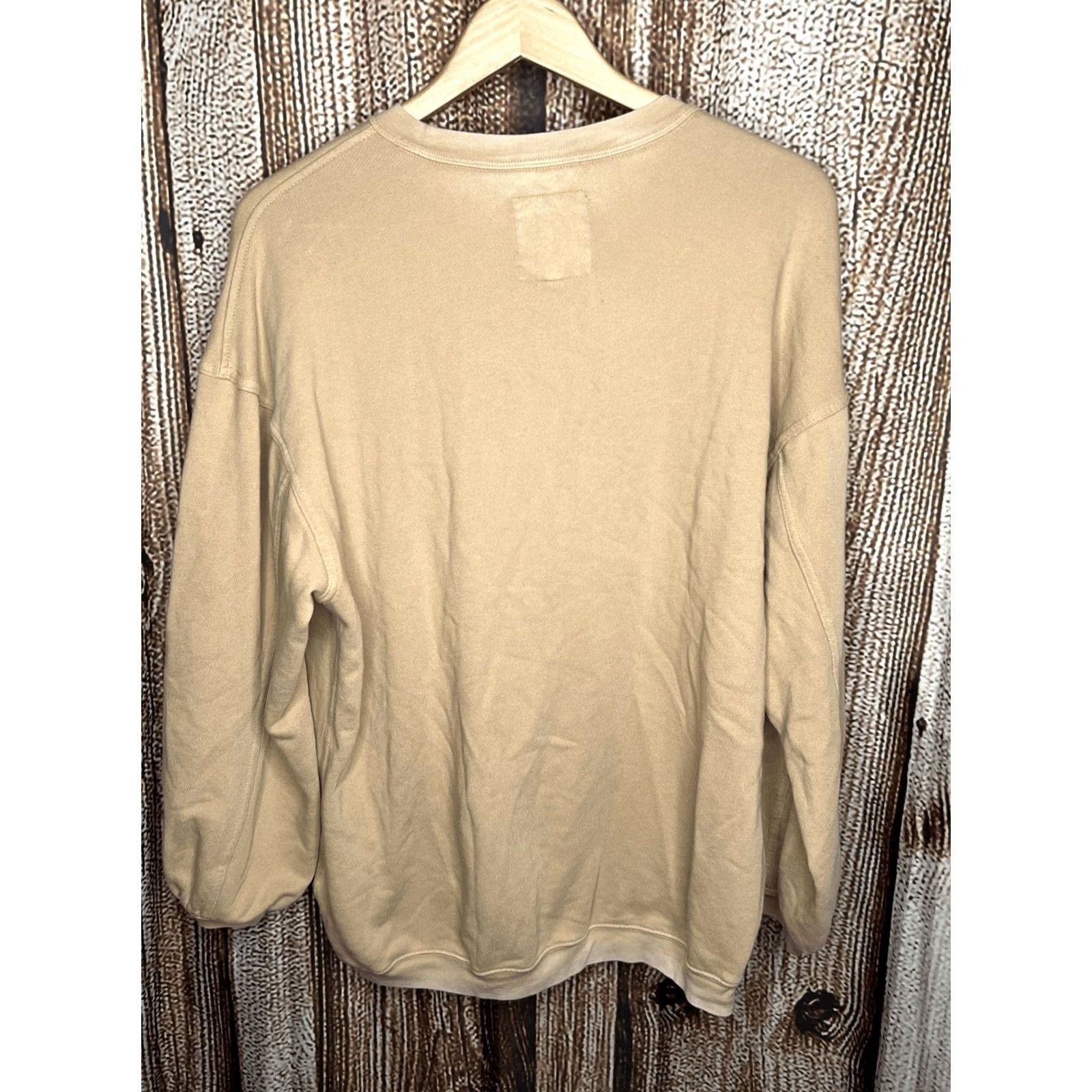 Vintage Aerie Sweatshirt Women’s XS Beige Brown Oversized Pullover Cozy Size XS / US 0-2 / IT 36-38 - 3 Thumbnail