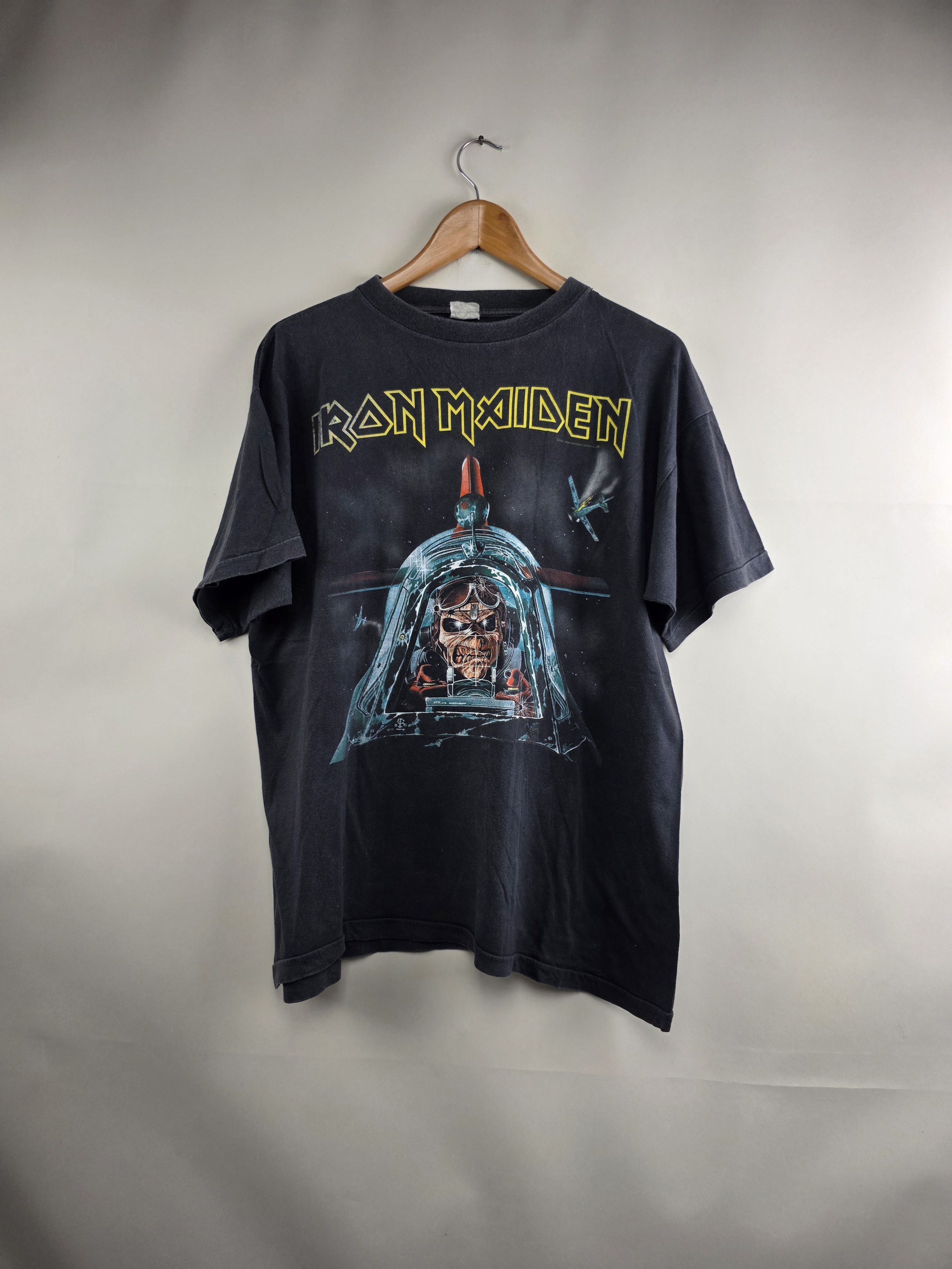 Iron Maiden 80s Vintage Iron Maiden Aces High 90s XL 23" 28" Size US XL / EU 56 / 4 - 10 Thumbnail