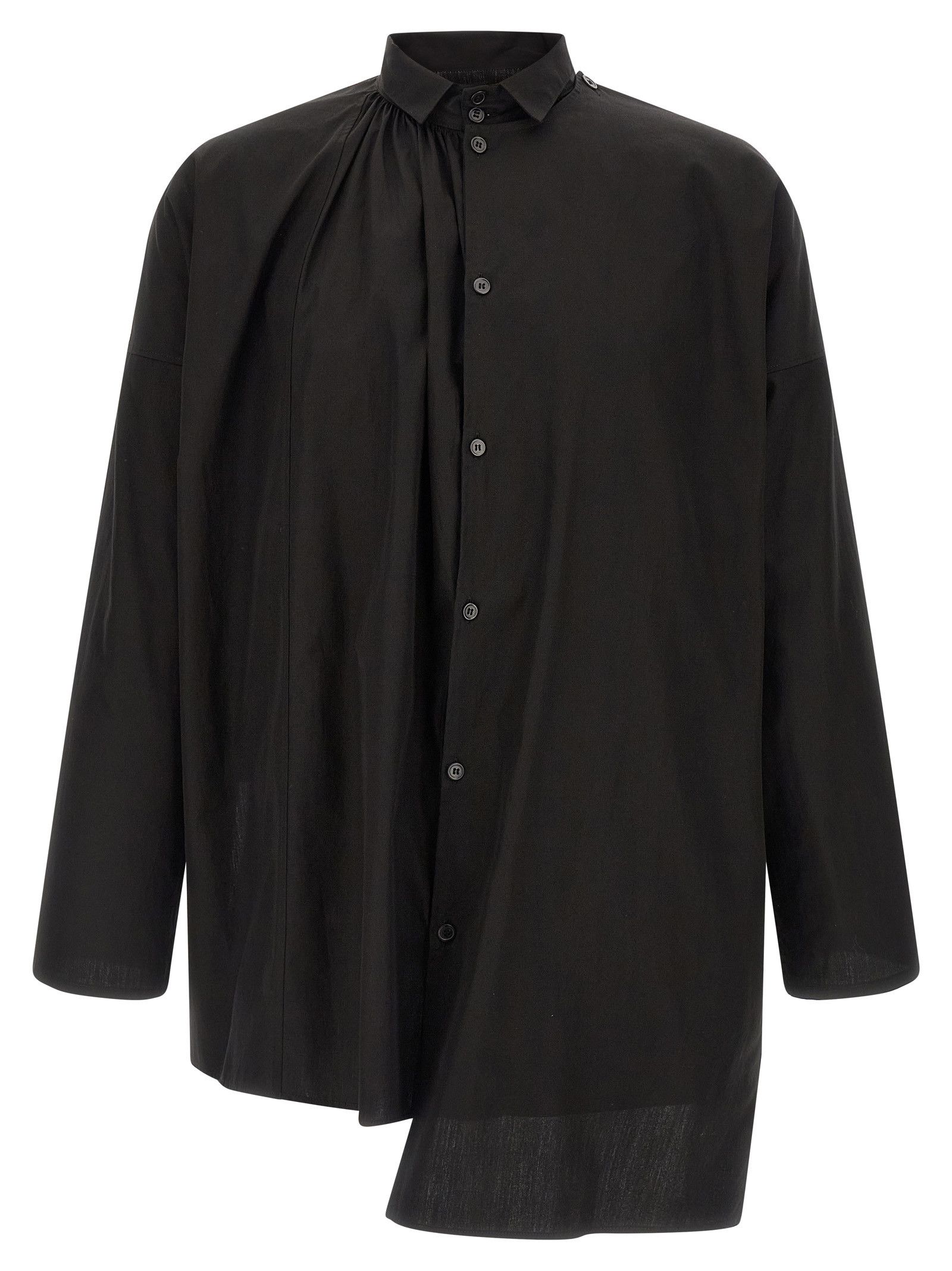 Yohji Yamamoto 'Collar Gather Double B' shirt Size US L / EU 52-54 / 3 - 1 Thumbnail
