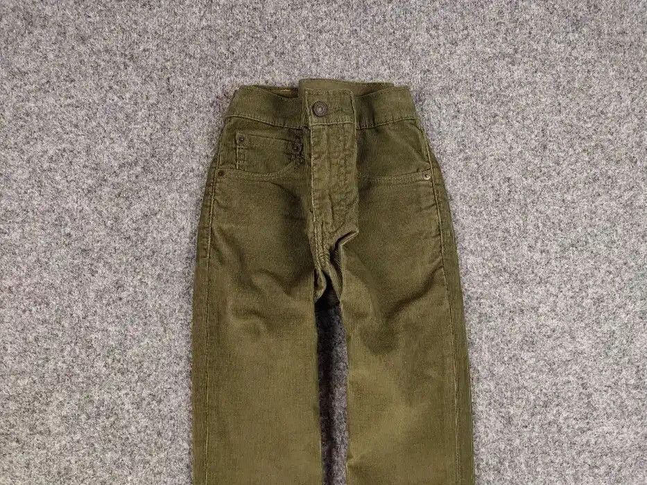 Levi's Vintage Levi’s 511 Green Corduroy Pants Olive Velvet Jeans Size US 28 / EU 44 - 3 Thumbnail