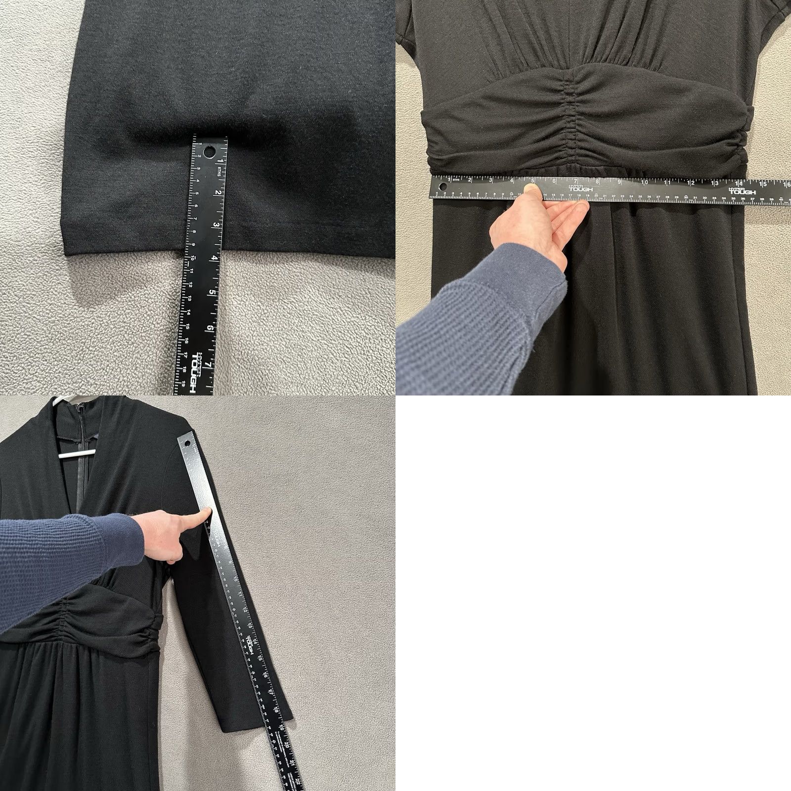 Banana Republic Vintage Banana Republic Sheath Dress - Womens 6 Black Wool Knit - Knee Length Size M / US 6-8 / IT 42-44 - 10 Thumbnail