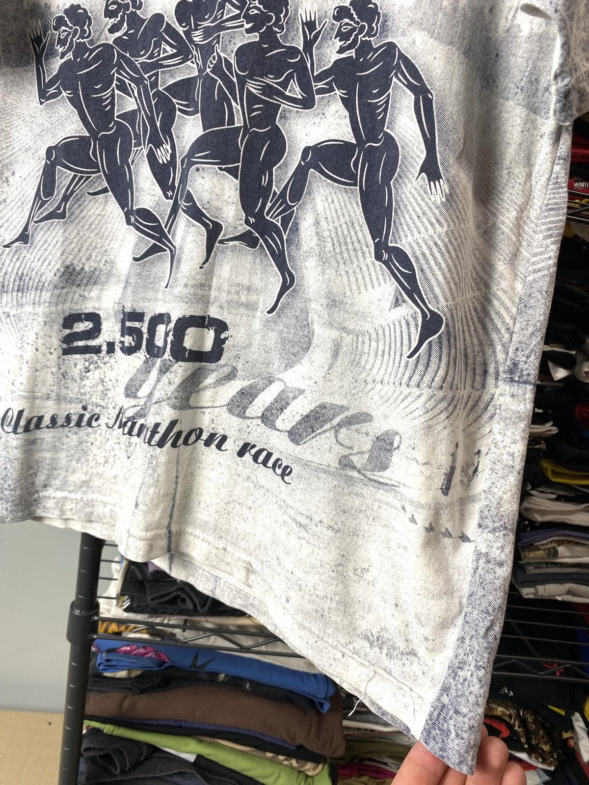 Vintage Rare! Vintage Greece Marathone Full Print T Shirt Size US S / EU 44-46 / 1 - 8 Thumbnail