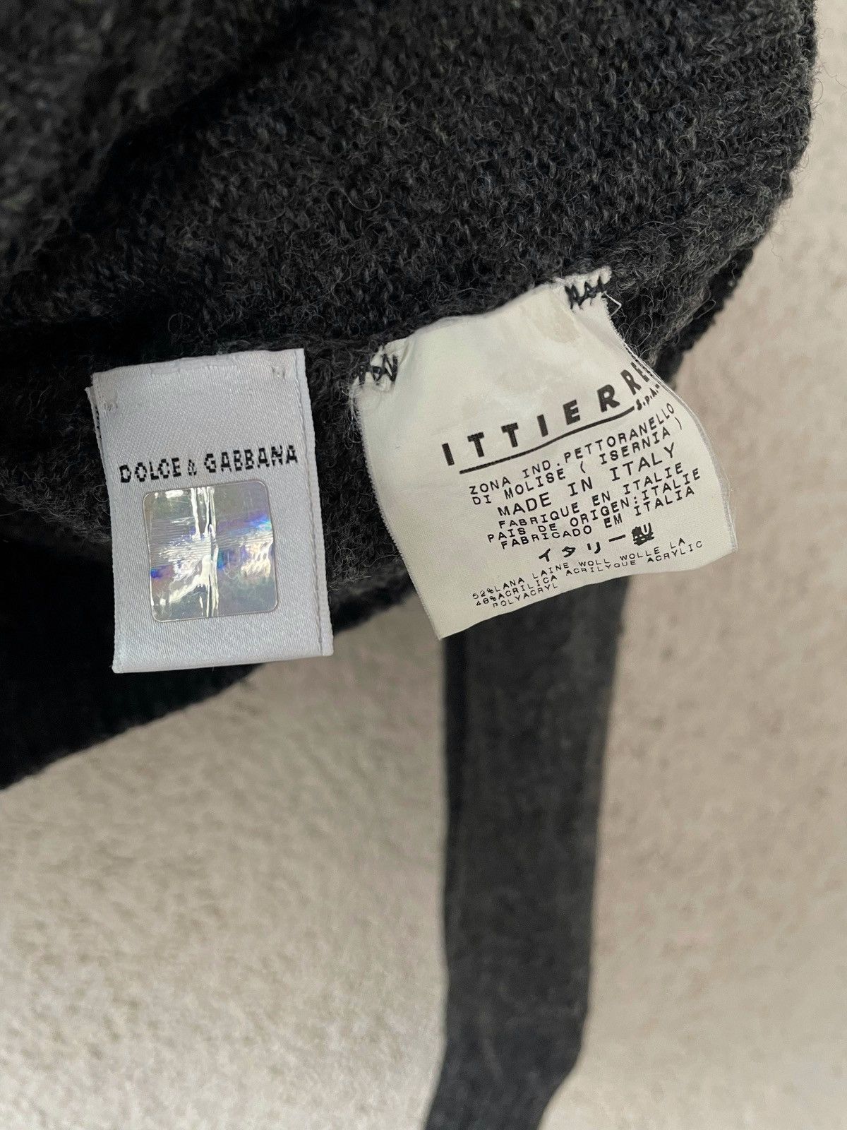 Dolce & Gabbana Dark gray men's woollen cardigan Dolce & Gabbana Size L-XL Size US L / EU 52-54 / 3 - 8 Thumbnail