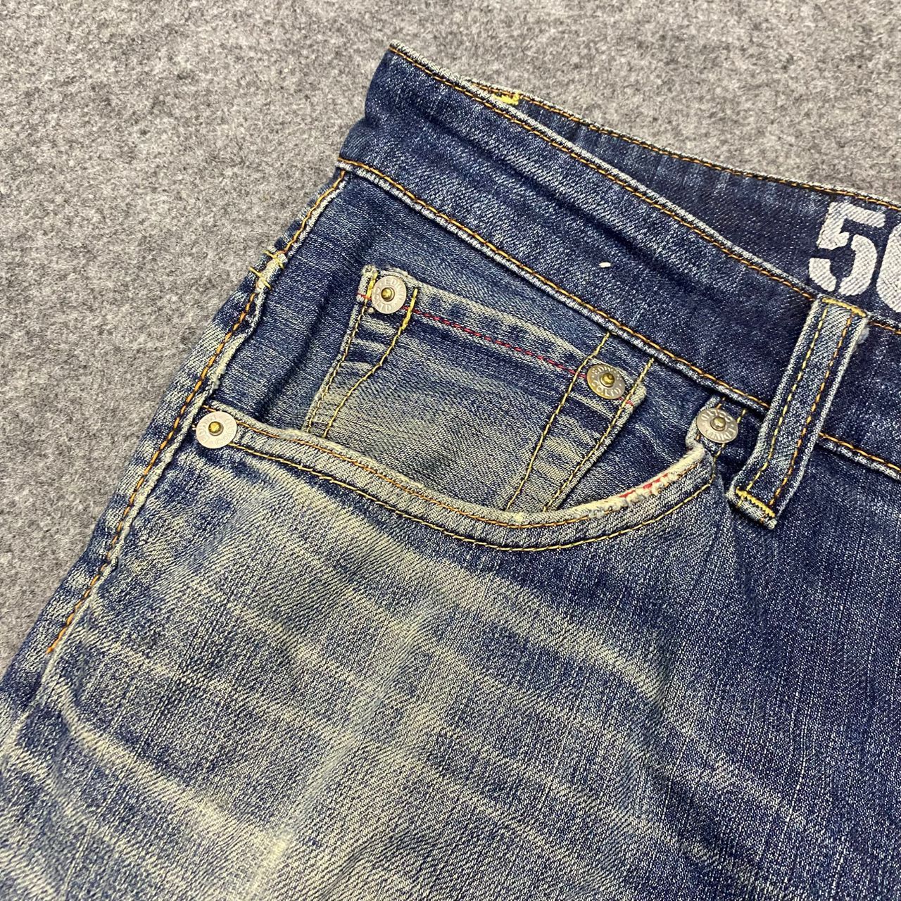 Edwin 💥Best Offer💥Vintage Edwin 503 Blue Trip Distressed Denim Size US 36 / EU 52 - 10 Thumbnail