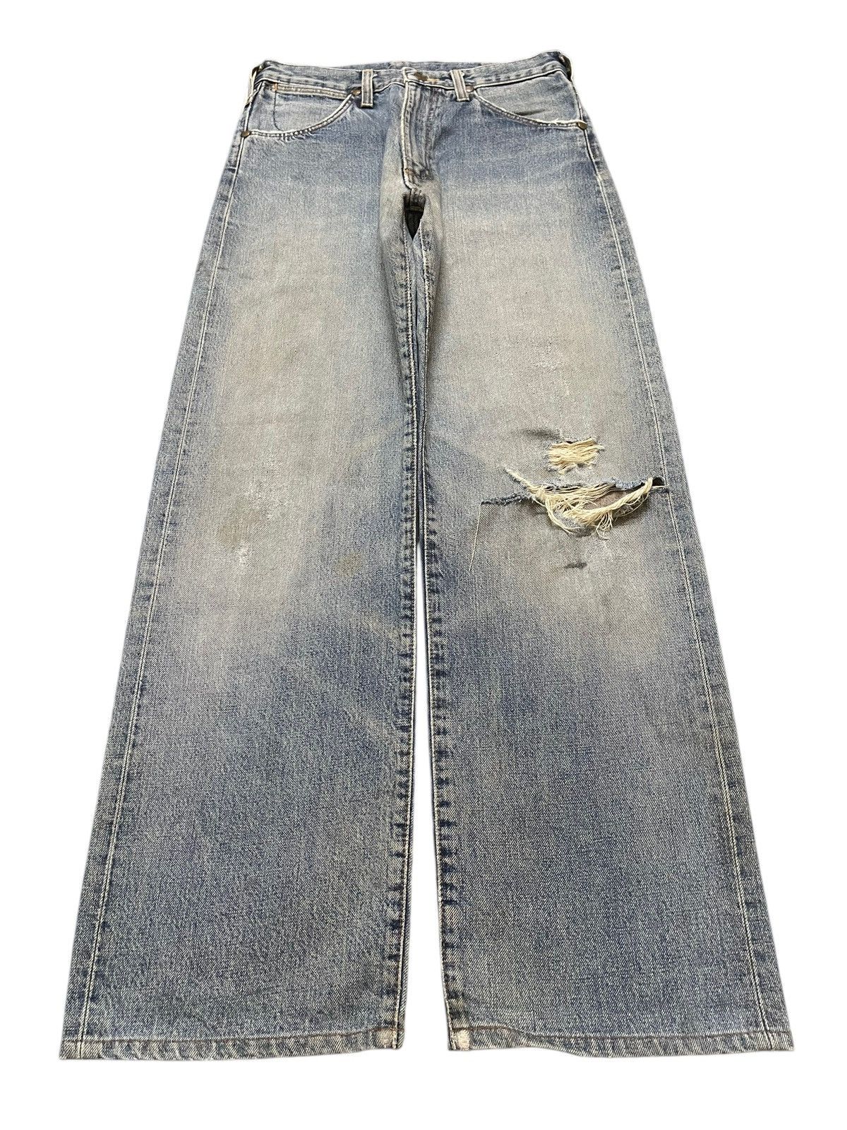 Wrangler Vintage Wrangler Selvedge Baggy Faded Wash Distressed Jeans Size US 28 / EU 44 - 2 Thumbnail