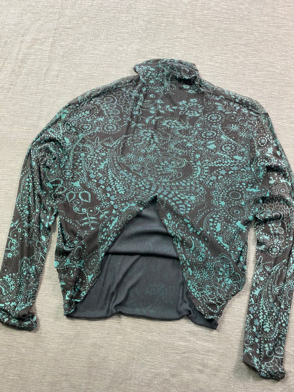Designer × If Six Was Nine × Jean Paul Gaultier JPG Style - Christian Aujard Silk Mesh Top Long Sleeves Size M / US 6-8 / IT 42-44 - 4 Thumbnail
