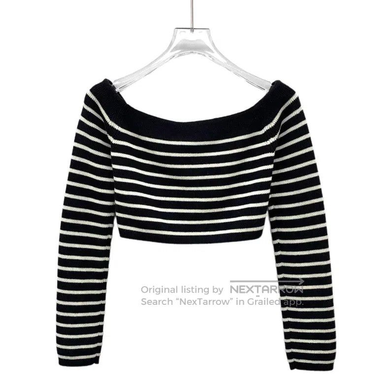 Saint Laurent Paris Saint Laurent Paris Color Block Striped Cotton Off Shoulde Size US S / EU 44-46 / 1 - 2 Thumbnail