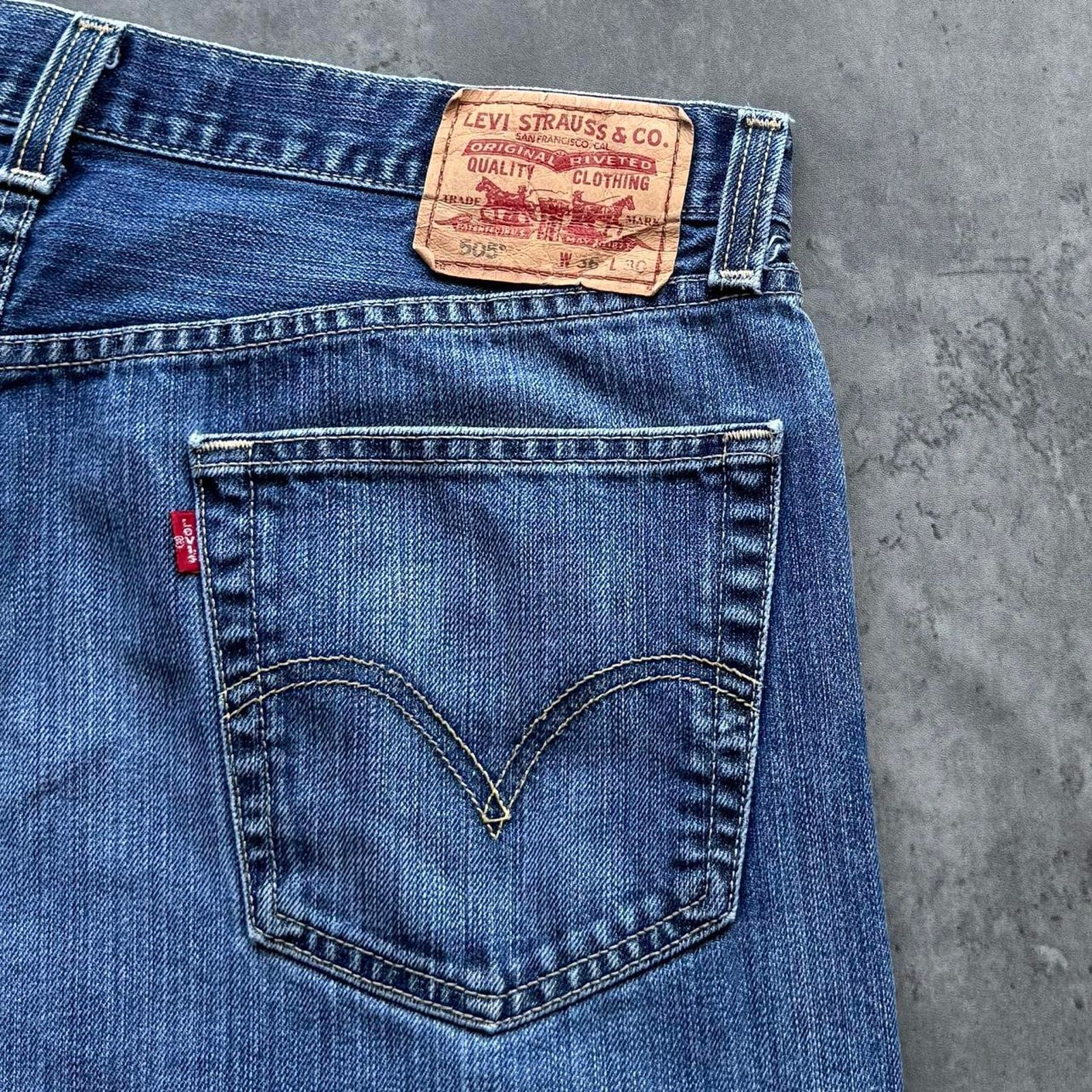 Levi's × Levi's Vintage Clothing × Vintage Vintage Y2K Levi’s 505 Regular Fit Essential Denim Jeans Size US 35 - 3 Thumbnail