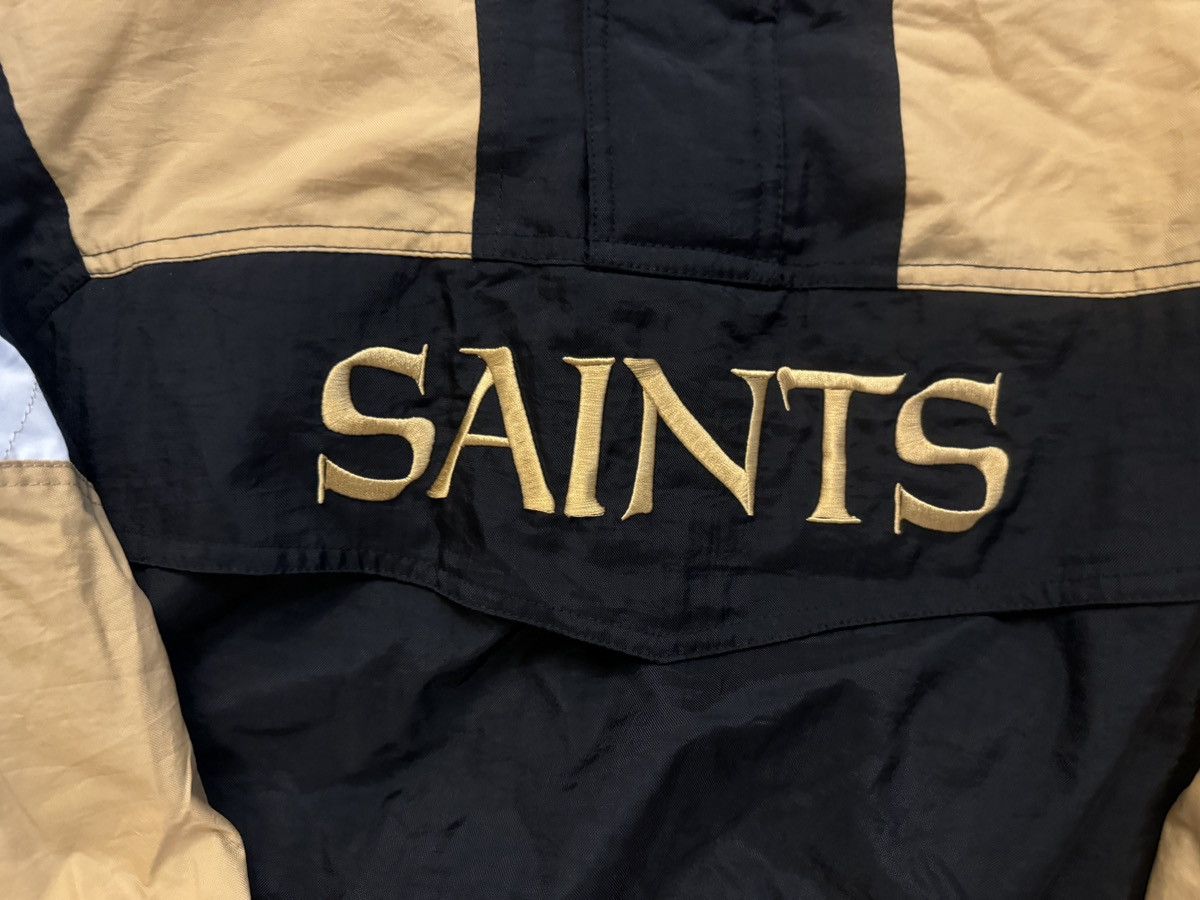Starter New Orleans Saints Starter Hooded Half Zip Jacket TAN/BLACK 2X Size US XXL / EU 58 / 5 - 3 Thumbnail