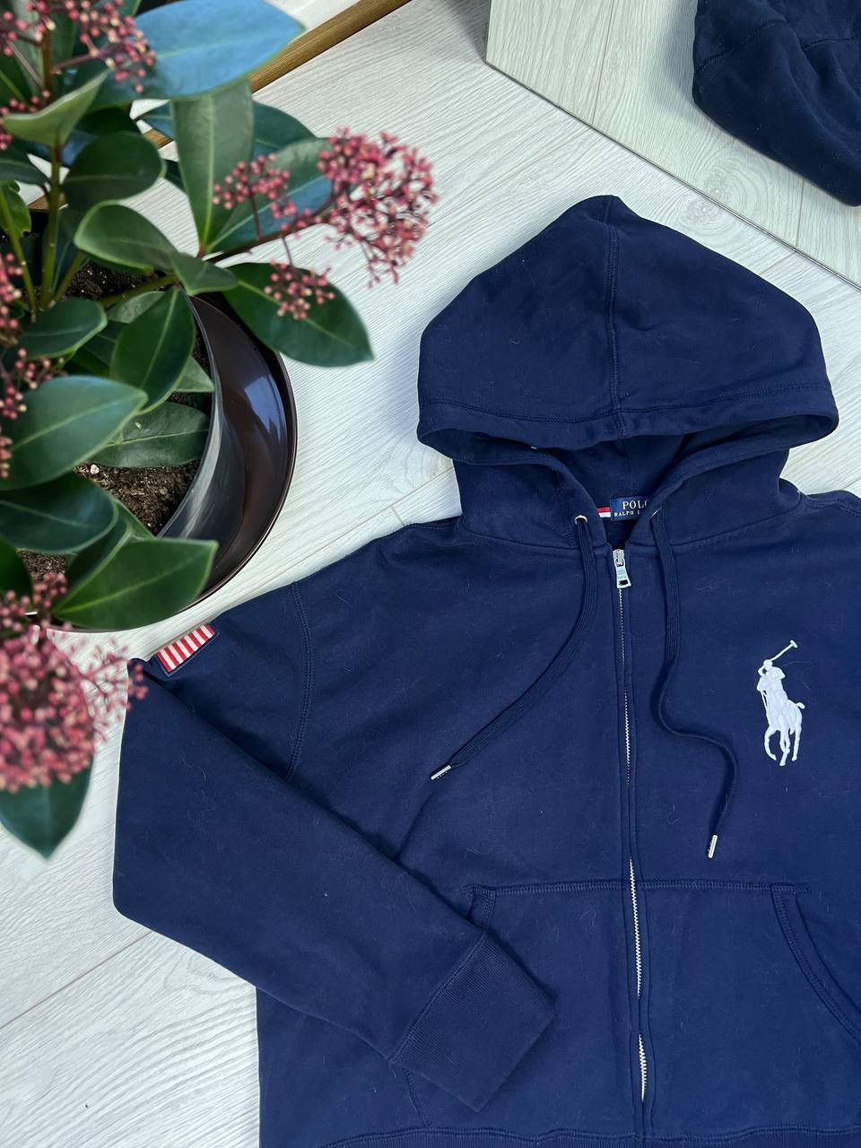 Polo Ralph Lauren × Vintage Vintage Polo Ralph Lauren USA Zip UP Hoodie Y2K Size US XL / EU 56 / 4 - 4 Thumbnail
