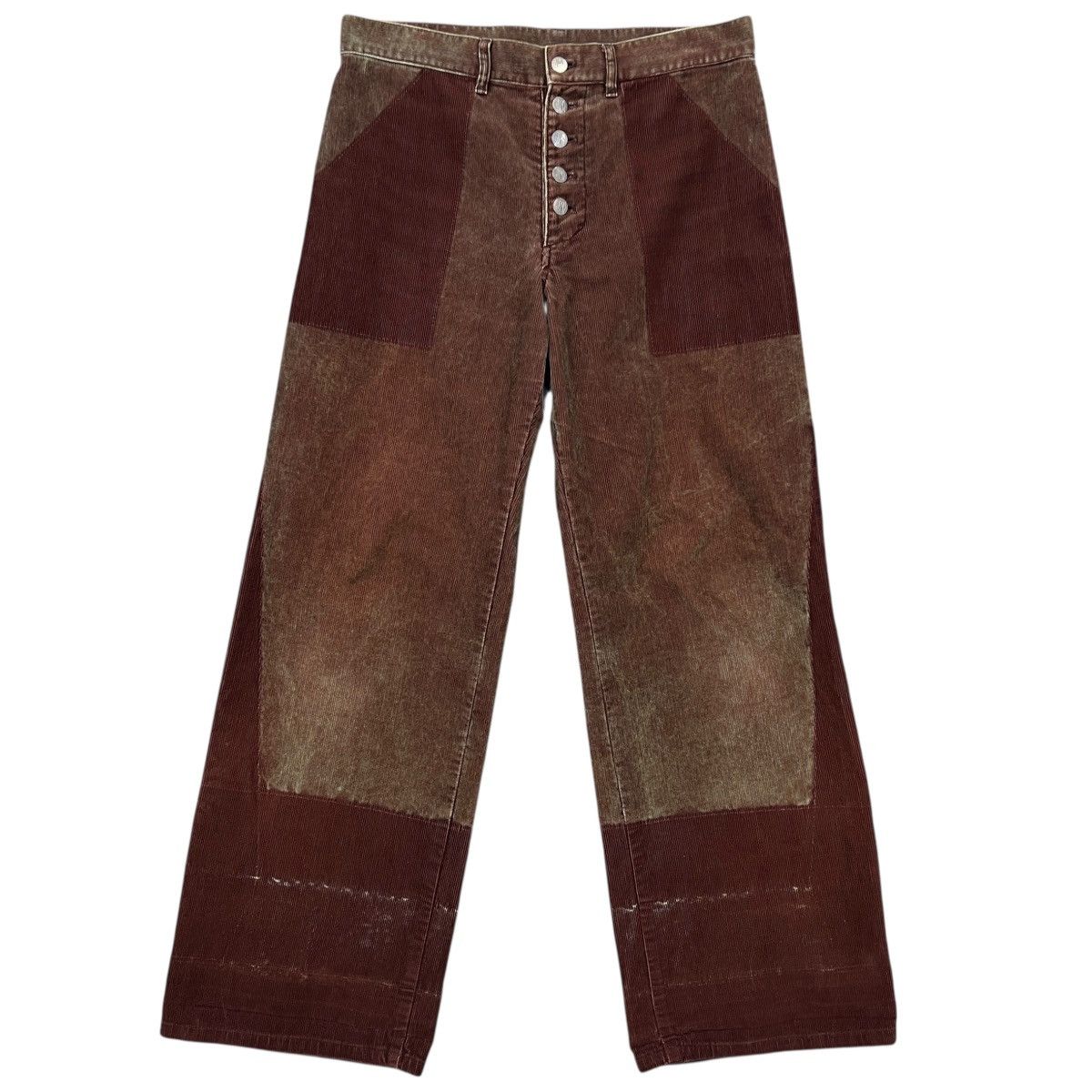 Jean Paul Gaultier Jean Paul GAULTIER 90's Trompe-l'oeil Corduroy Wide Pants Size US 44 / EU 60 - 1 Thumbnail