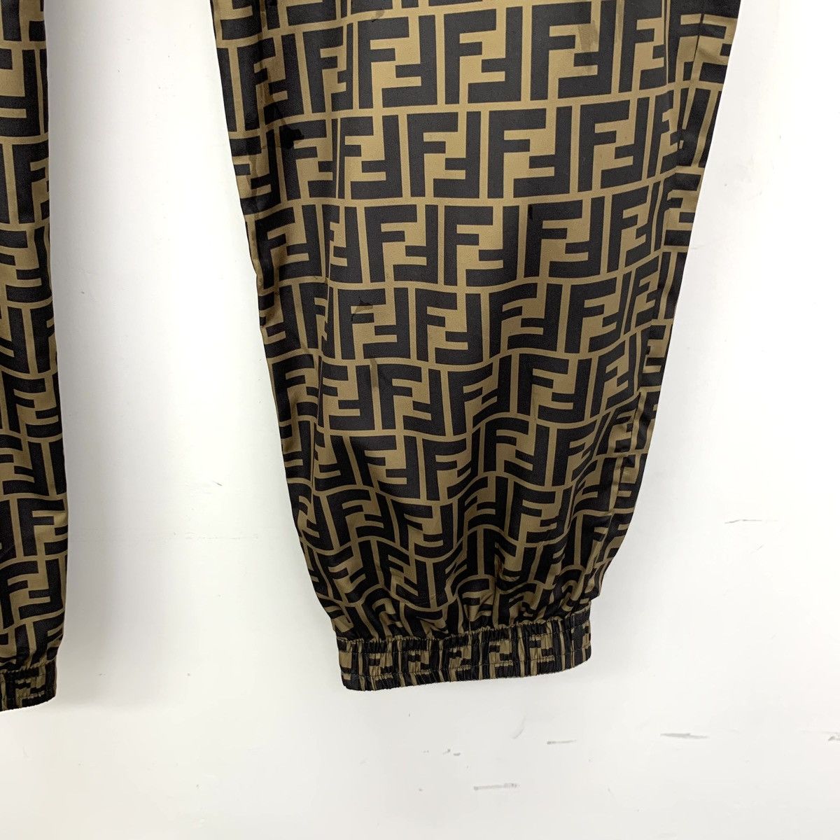 Fendi Fendi Brown All-over Logo Printed Cuffed Casual Pants K26WX Size US 38 / EU 54 - 5 Thumbnail